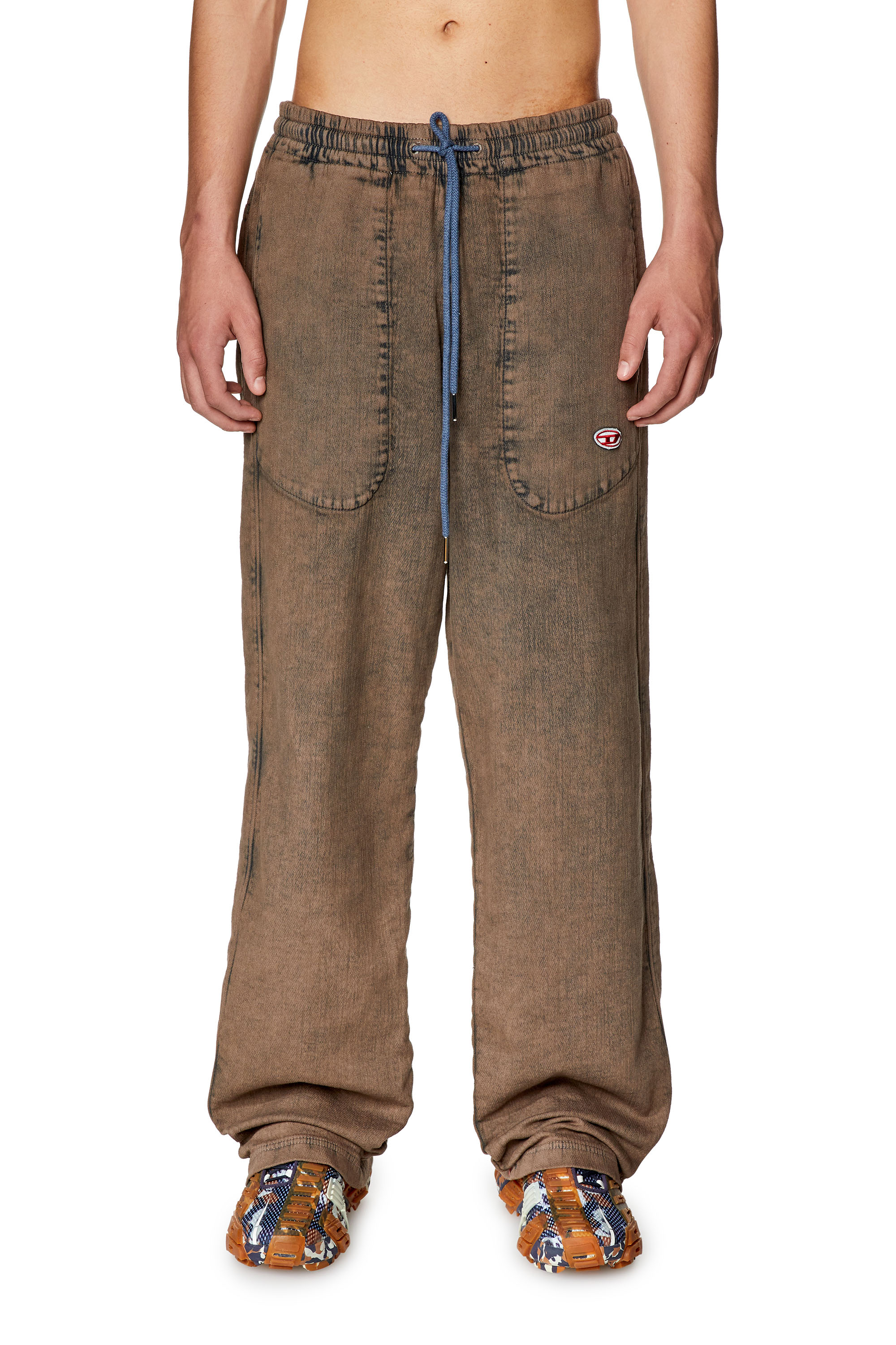 Diesel - Straight D-Martians Track Denim 09H04, Unisex's Straight D-Martians Track Denim in Light Brown - 1