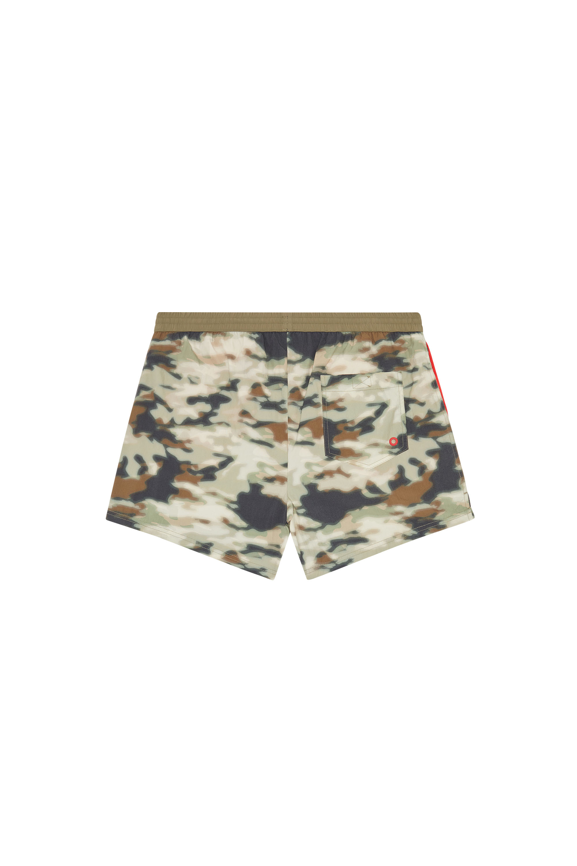 Diesel - BMBX-NICO, Man's Mid-length swim shorts with camo print in Black/Brown - 2