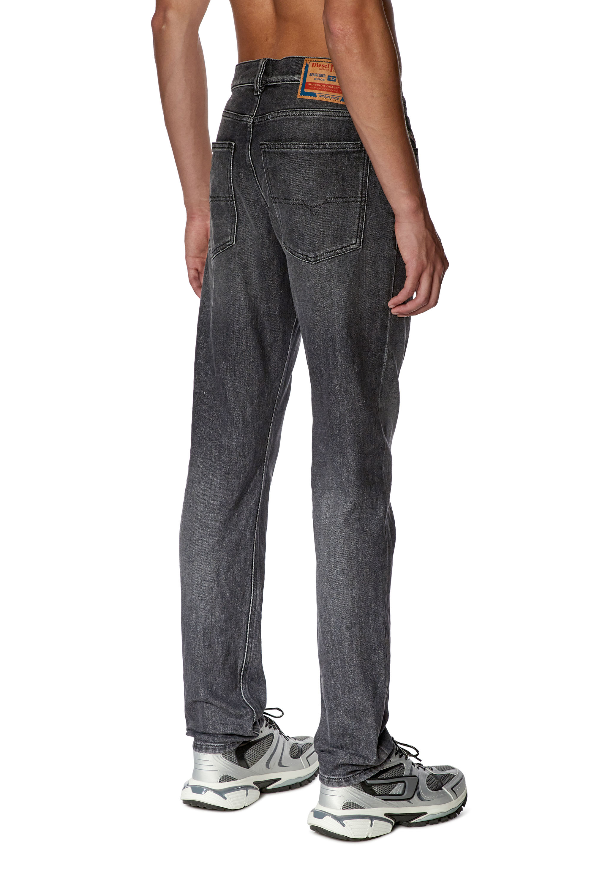 Diesel - Straight Jeans 1995 D-Sark 09F84, Man's Straight Jeans - 1995 D-Sark in Black/Dark grey - 4