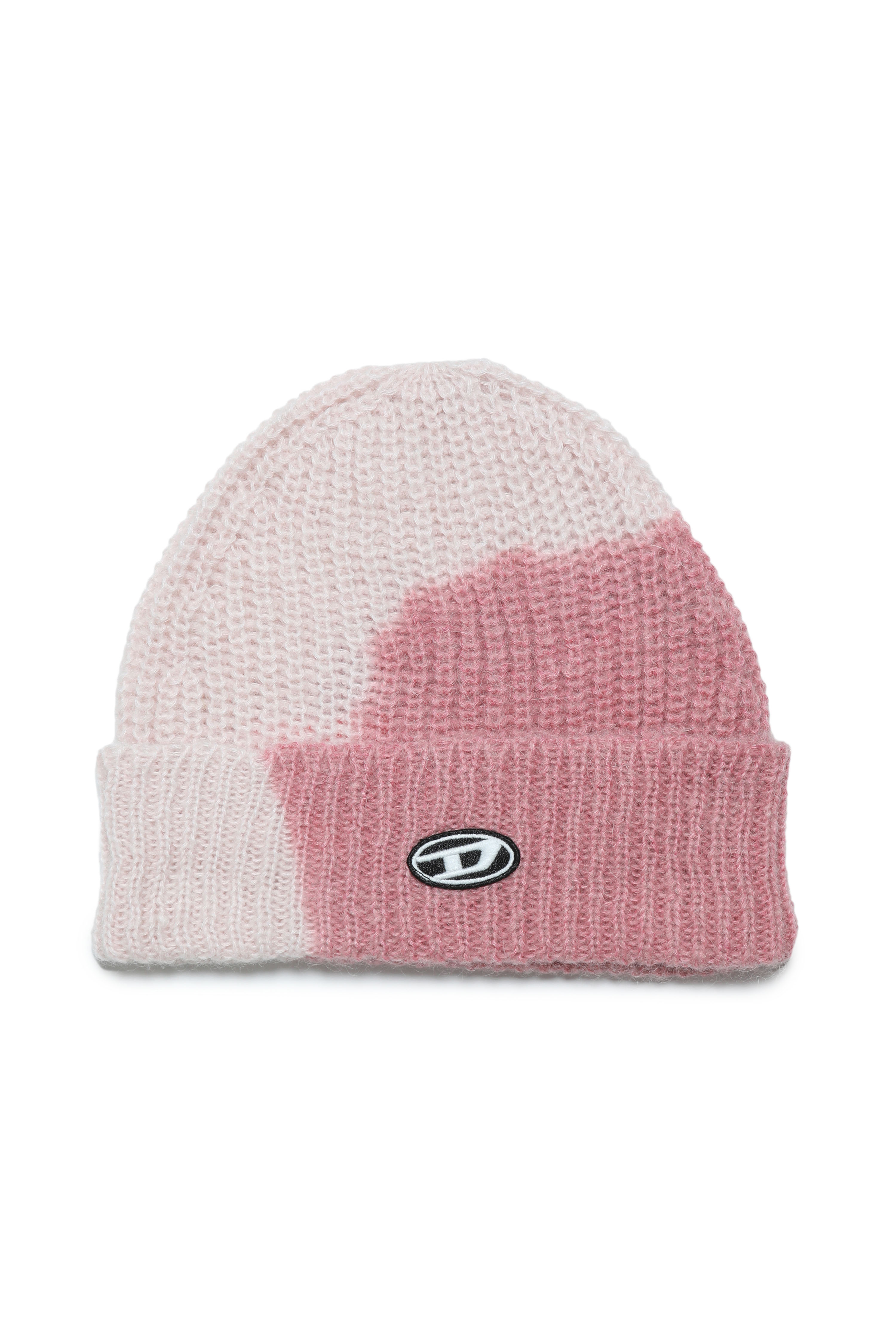 Diesel - FOSIM, Unisex's Beanie in mohair and wool blend in Pink - 1