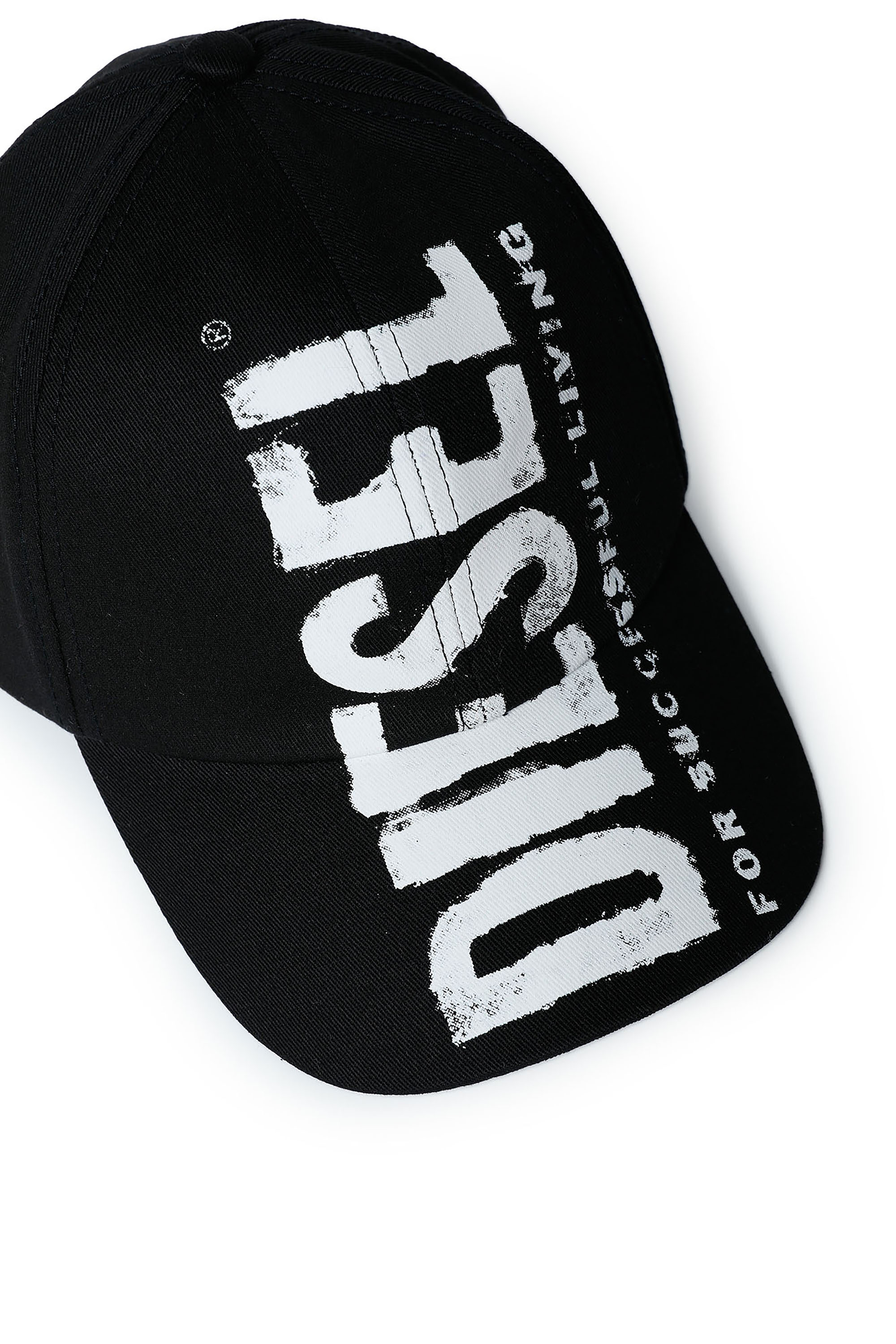 Diesel - FCEWANX, Unisex's Baseball cap with bleeding Diesel logo in Black - 3