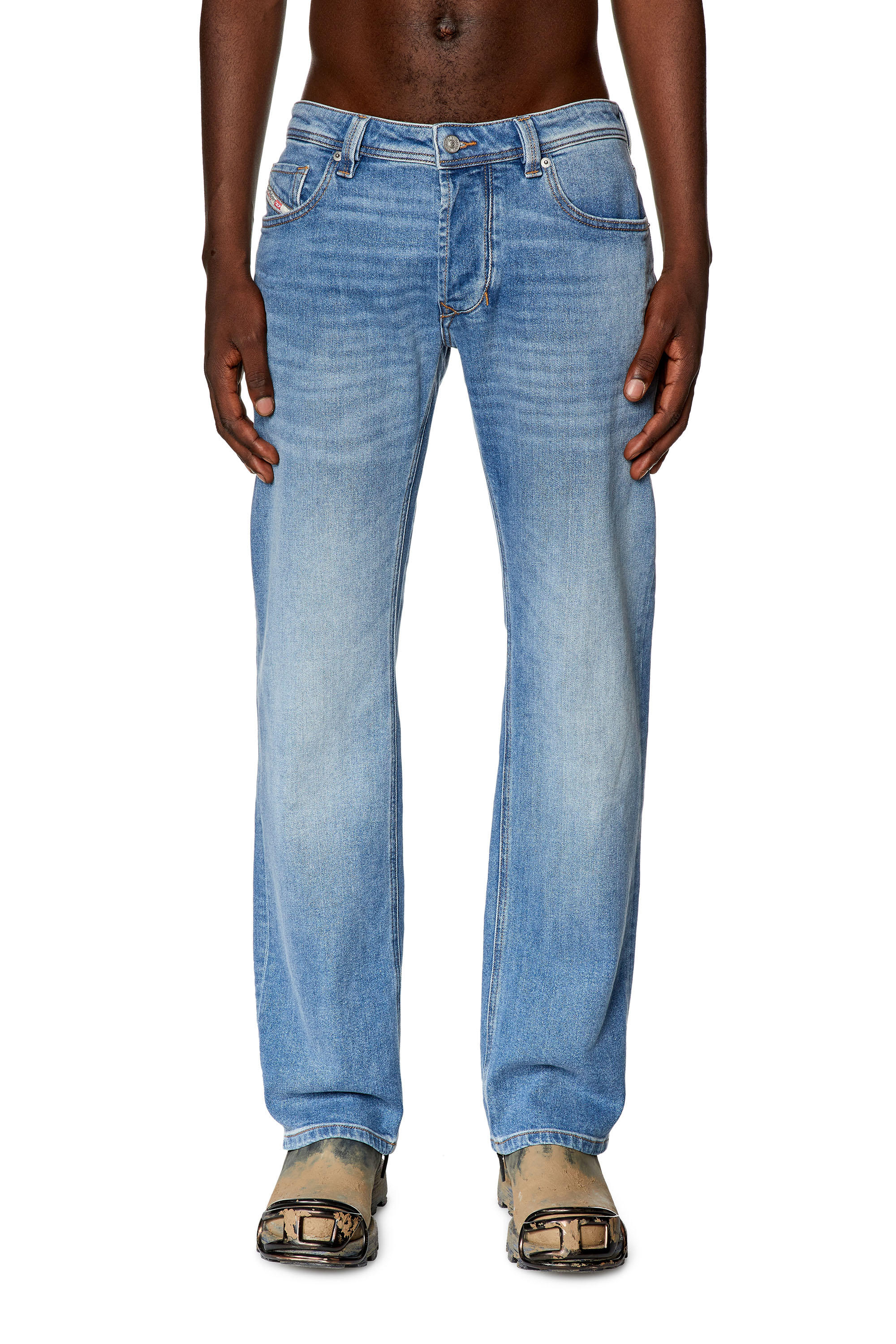 Diesel - Man's Straight Jeans 1985 Larkee 0ENAS, Light Blue - 1