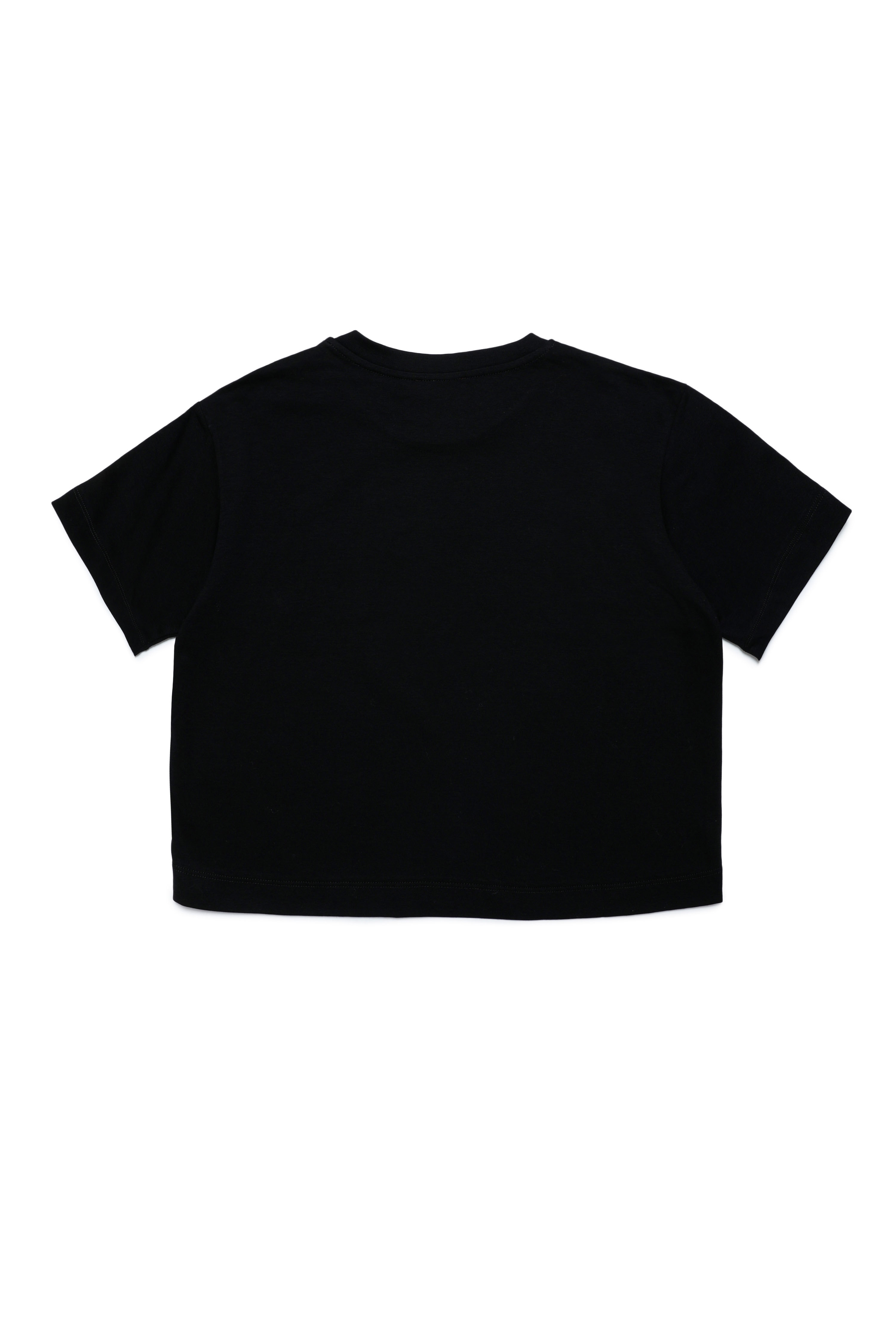 Diesel - TNISSEBR, Woman's T-shirt with chequerboard Diesel logo in Black - 2