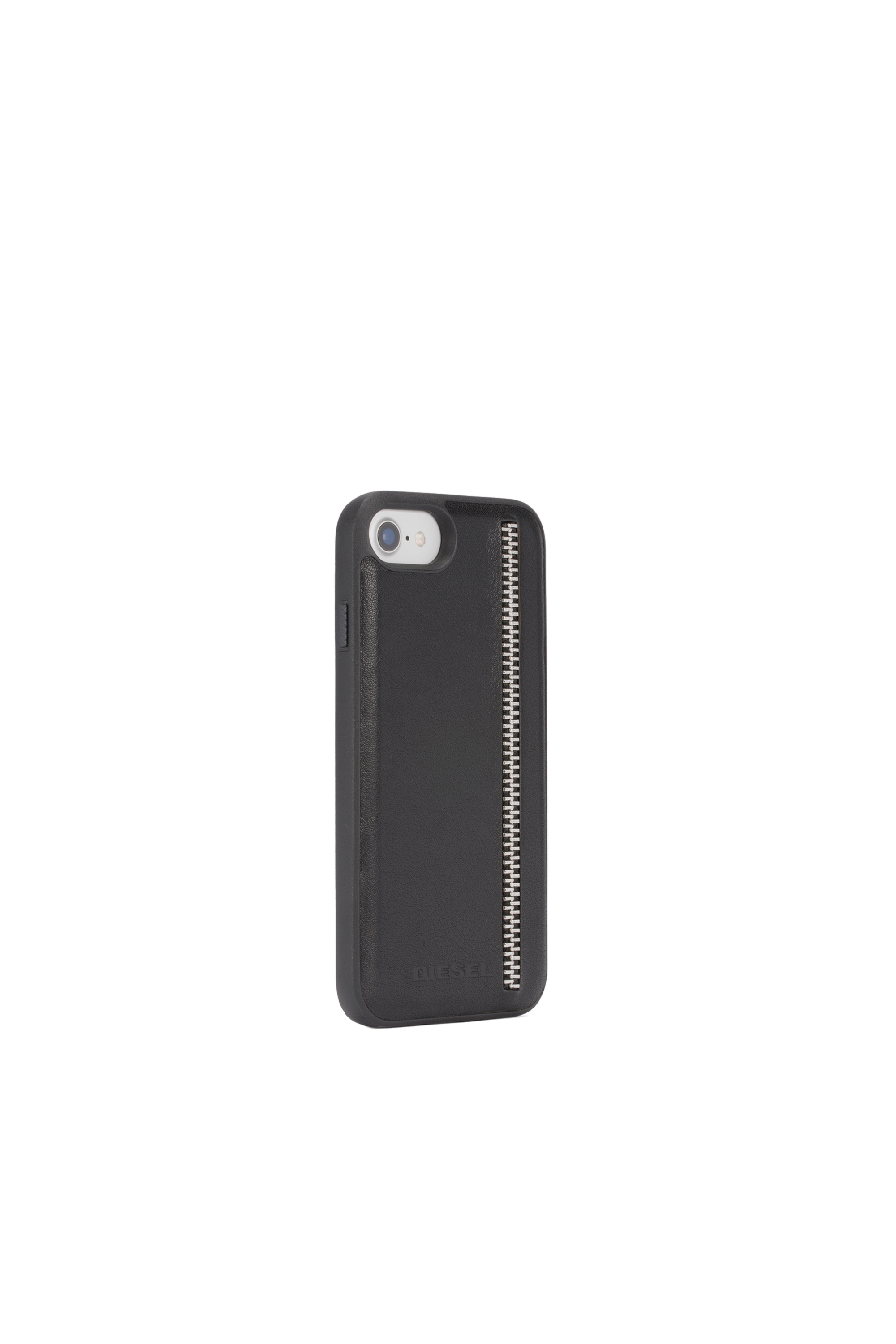 Diesel - ZIP BLACK LEATHER IPHONE 8/7/6s/6 CASE, Unisex's Zip black leather case, iPhone 8/7/6s/6 in Black - 4