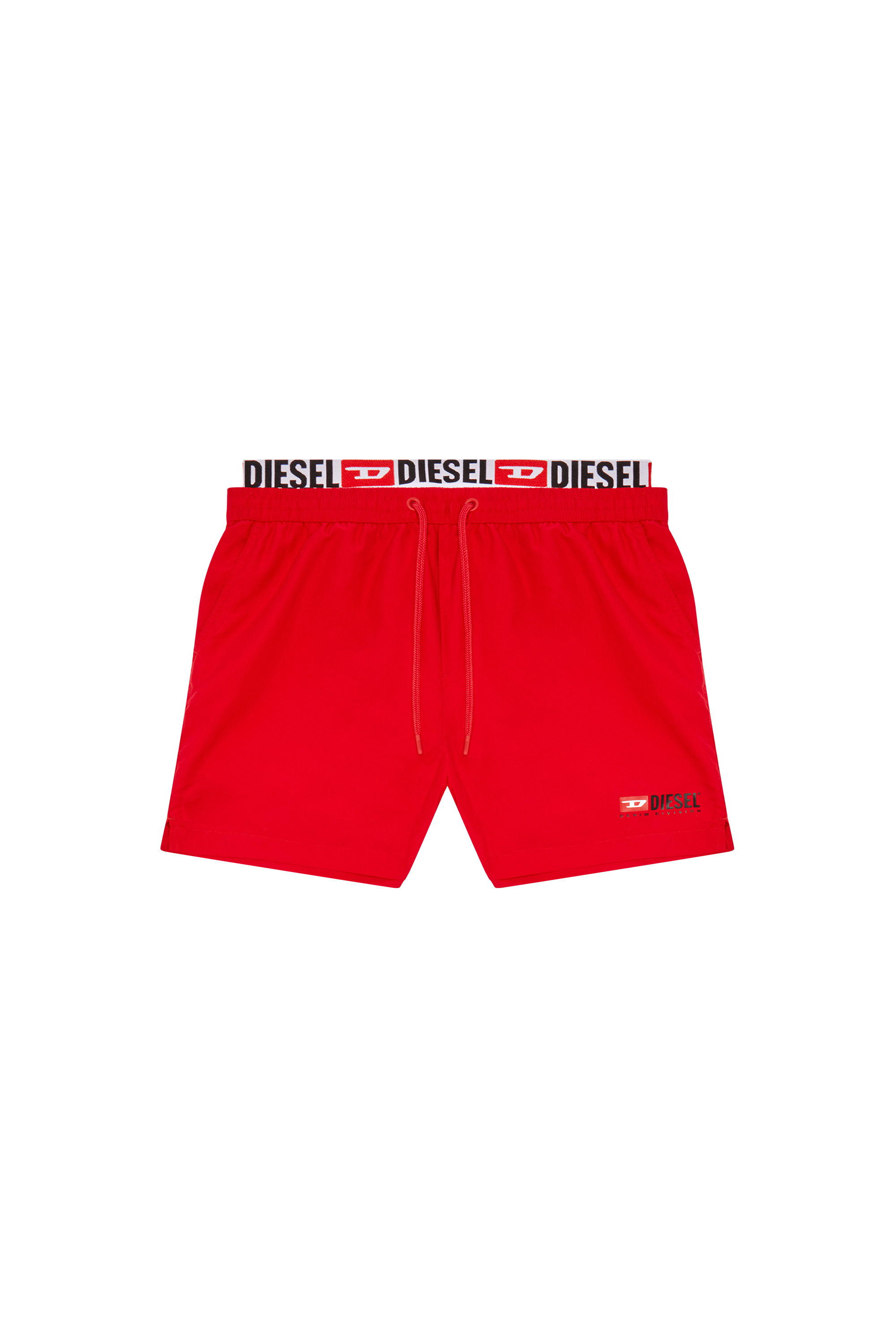 Diesel - BMBX-VISPER-41, Man's Double-waist board shorts in Red - 4