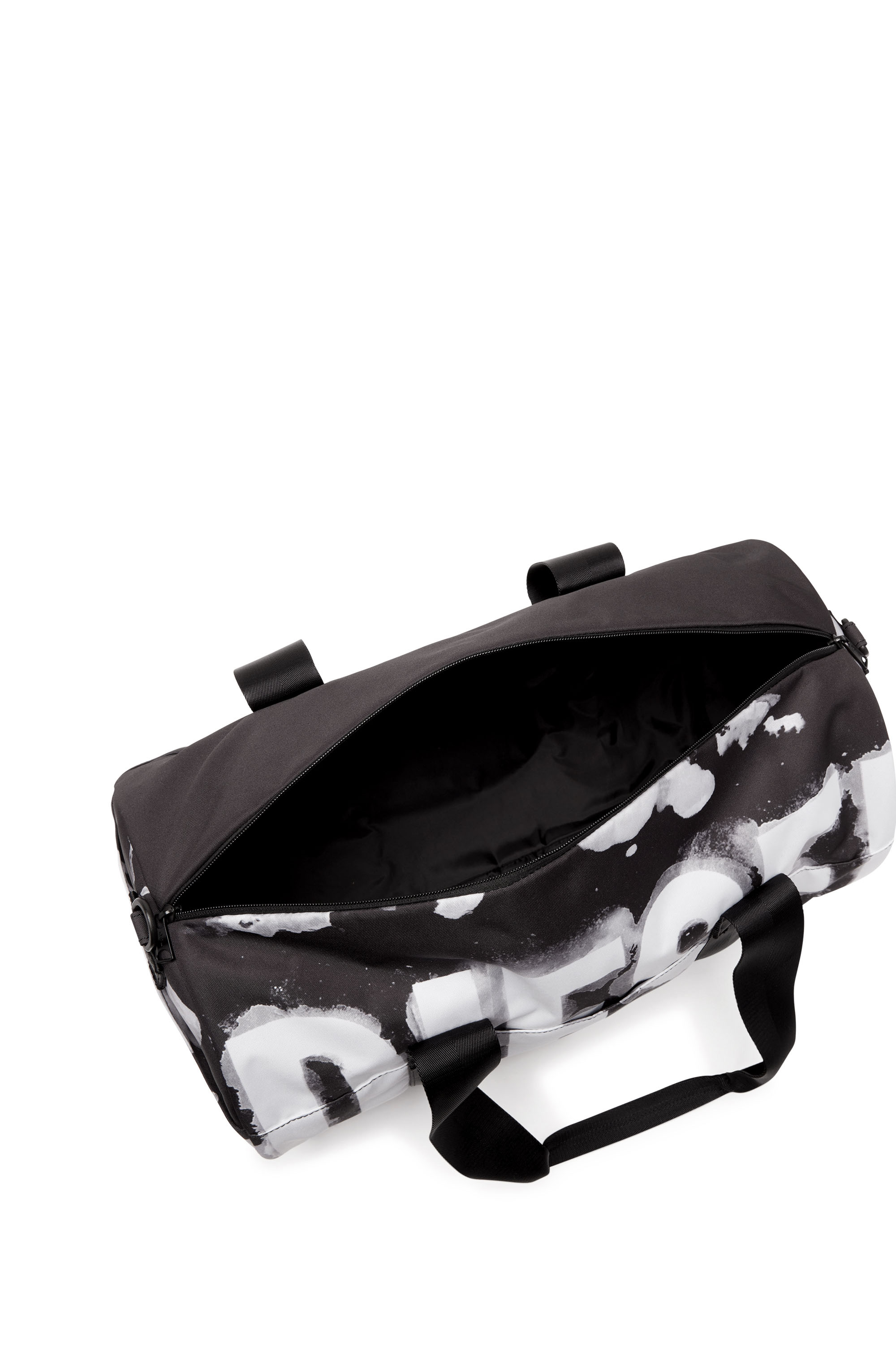 Diesel - RAVE DUFFLE X, Man's Rave Duffle X - Duffle bag in logo-printed fabric in Black - 4