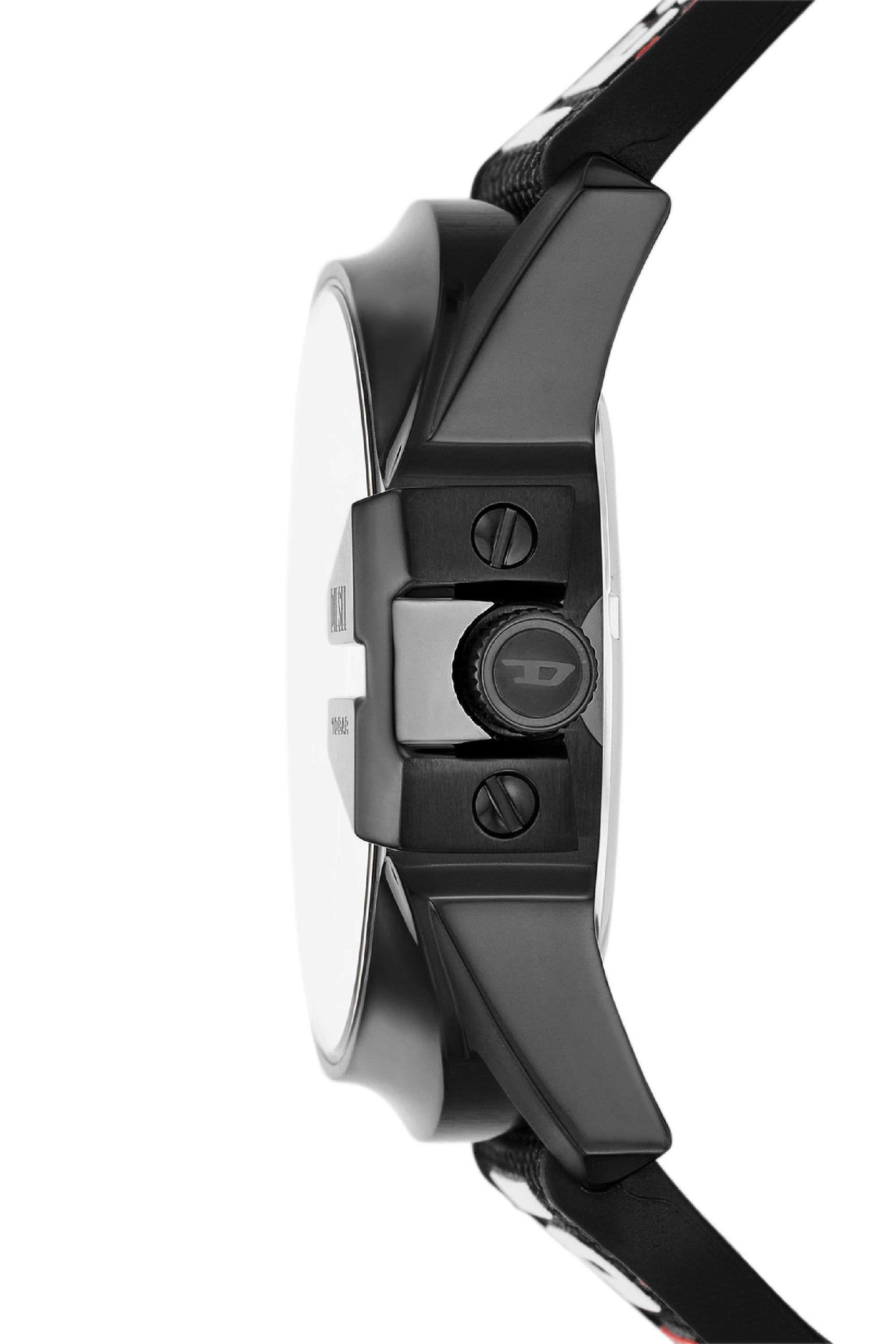 Diesel - DZ2160, Man's Master Chief Date leather, nylon and silicone watch in Black - 3