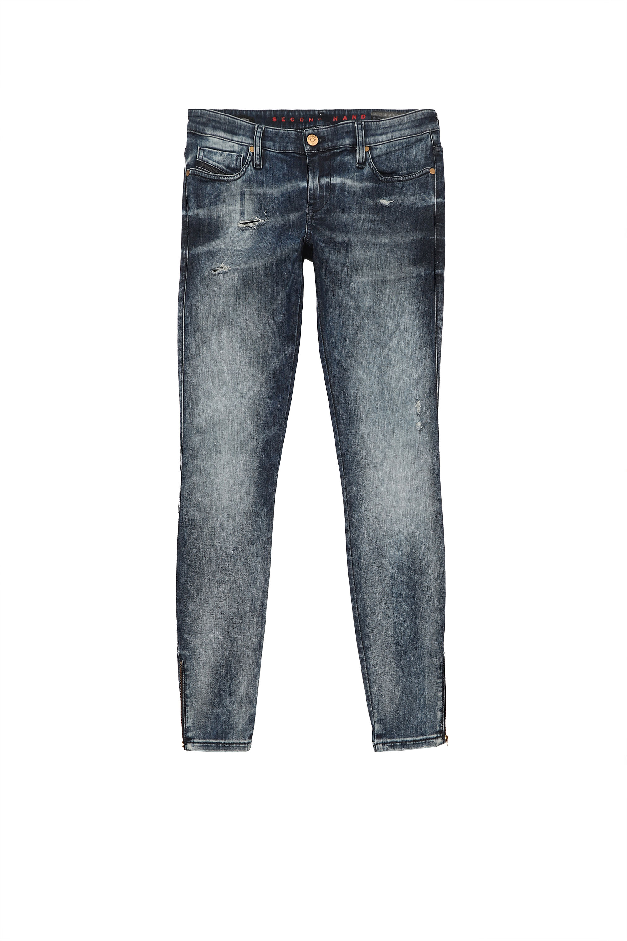 Diesel - SKINZEE-LOW-ZIP, Woman's Diesel Woman - Jeans Dark blue in Dark Blue - 1