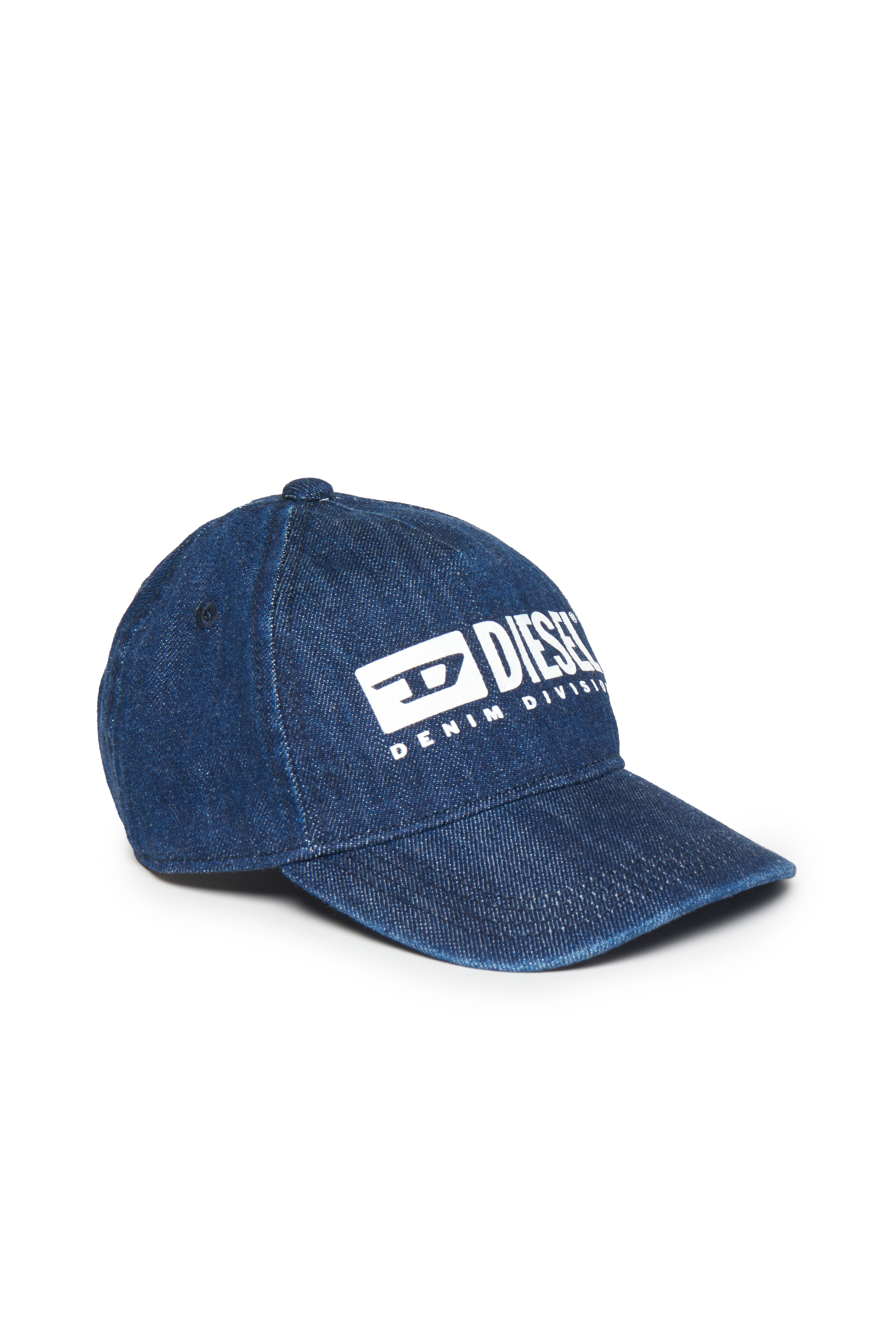 Diesel - FELASB, Man's Baseball cap in cotton denim in Blue - 1