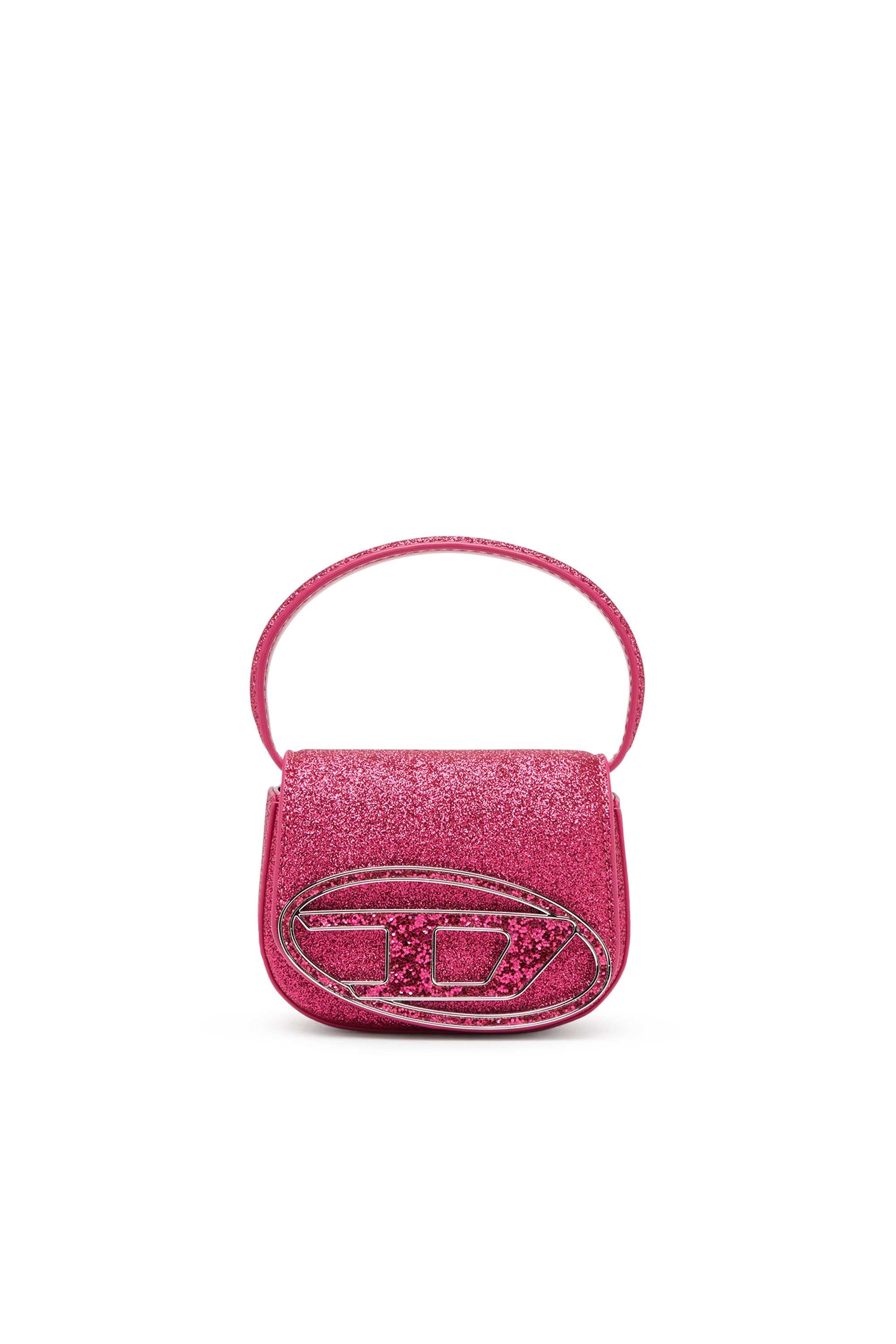 Diesel - 1DR XS, Woman's 1DR XS-Iconic mini bag in glitter fabric in Hot pink - 1
