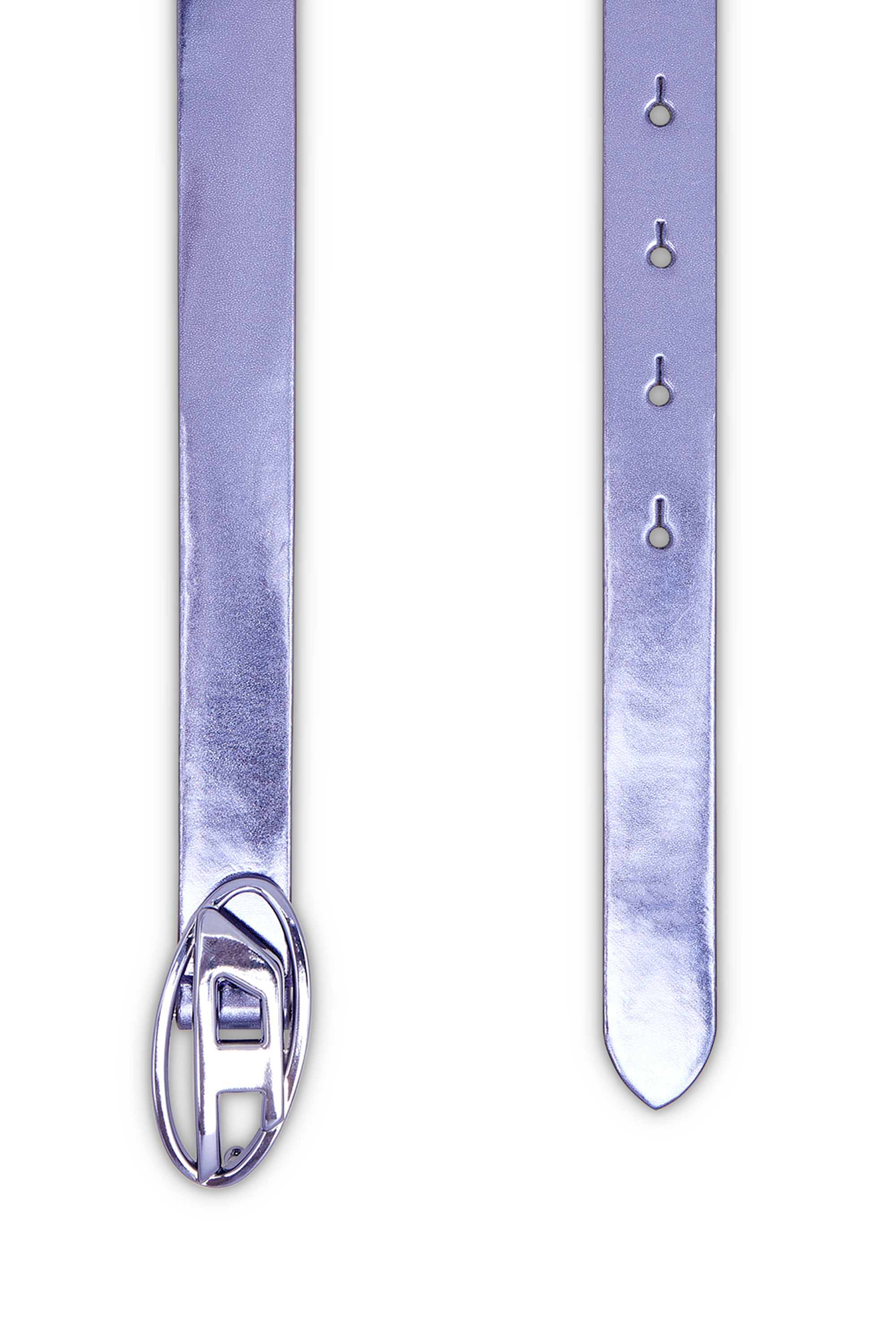 Diesel - B-1DR 20, Woman's Slim metallic belt in Blue - 2