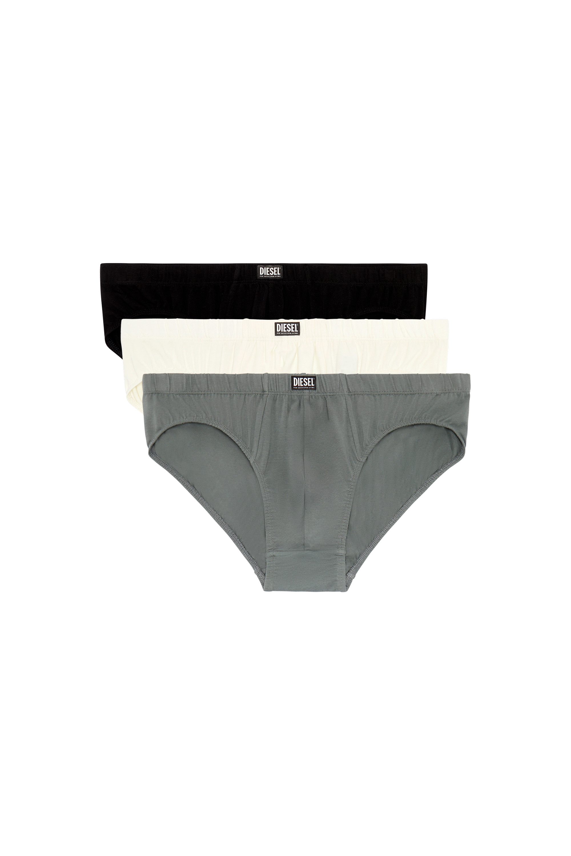 Diesel - UMBR-PHABIO-THREEPACK, Man's Three-pack seamless briefs in Grey/Black - 1