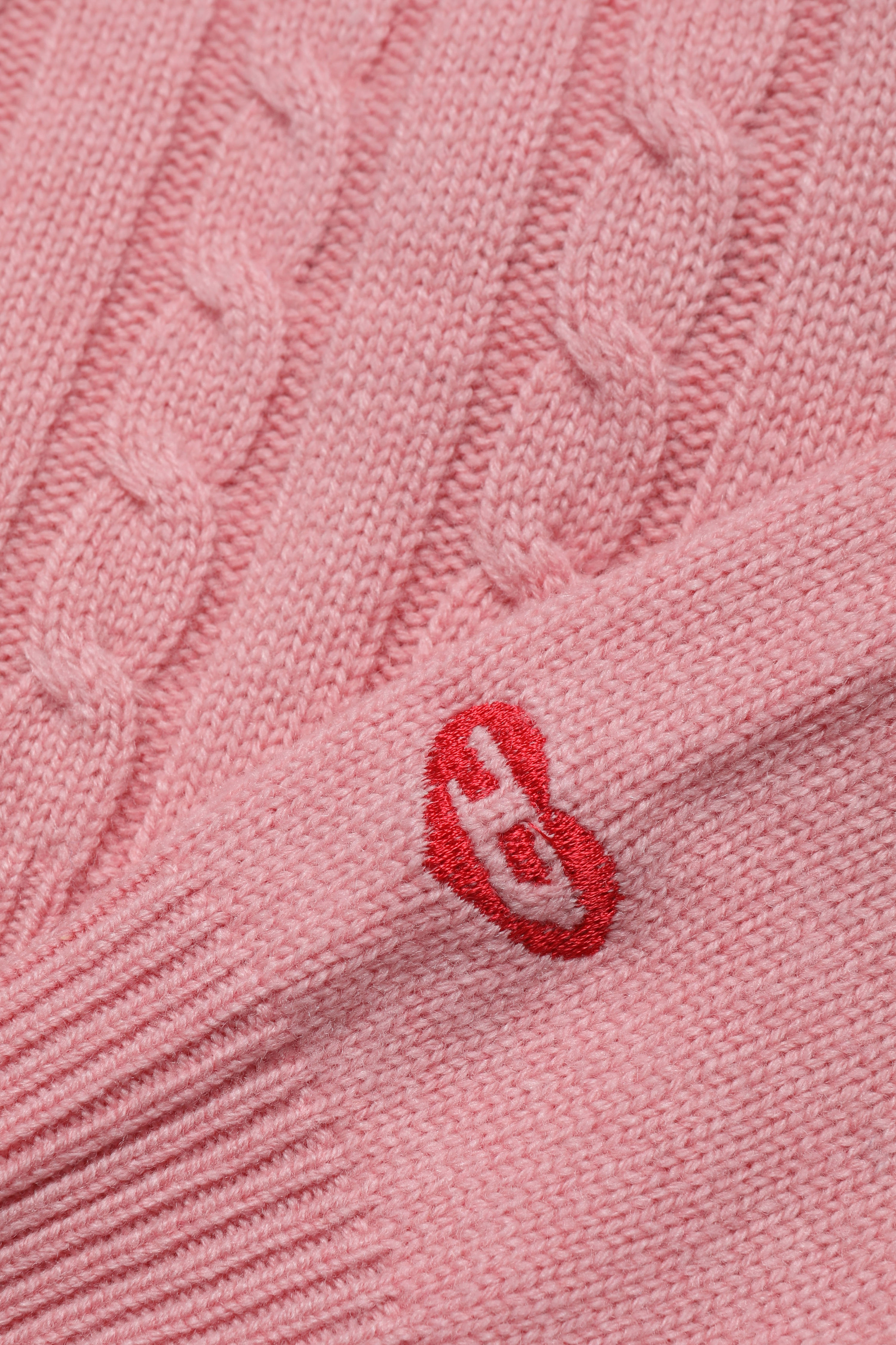 Diesel - KRECCI, Woman's Cable-knit jumper in merino wool blend in Pink - 3