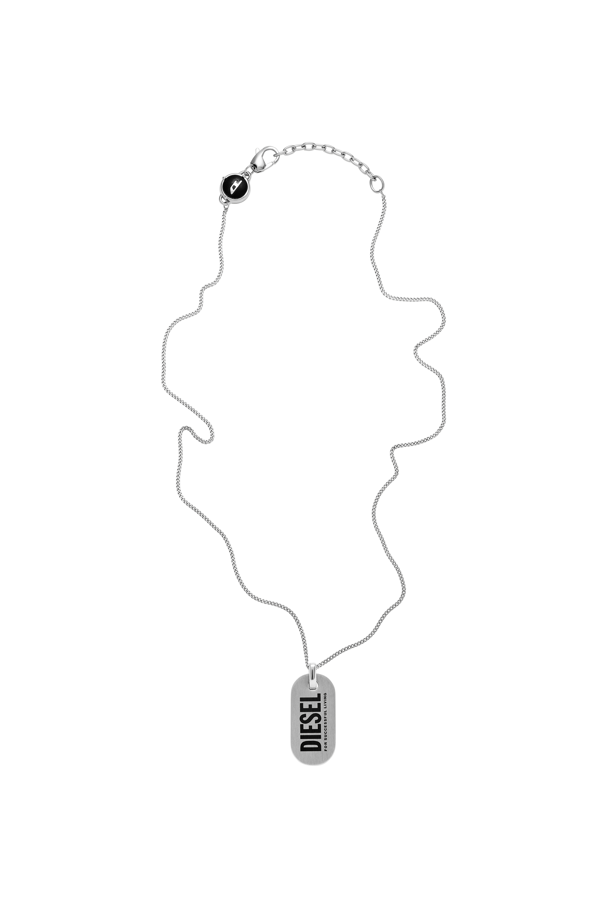 Diesel - DX1348, Man's Stainless steel dog tag necklace in Silver - 2