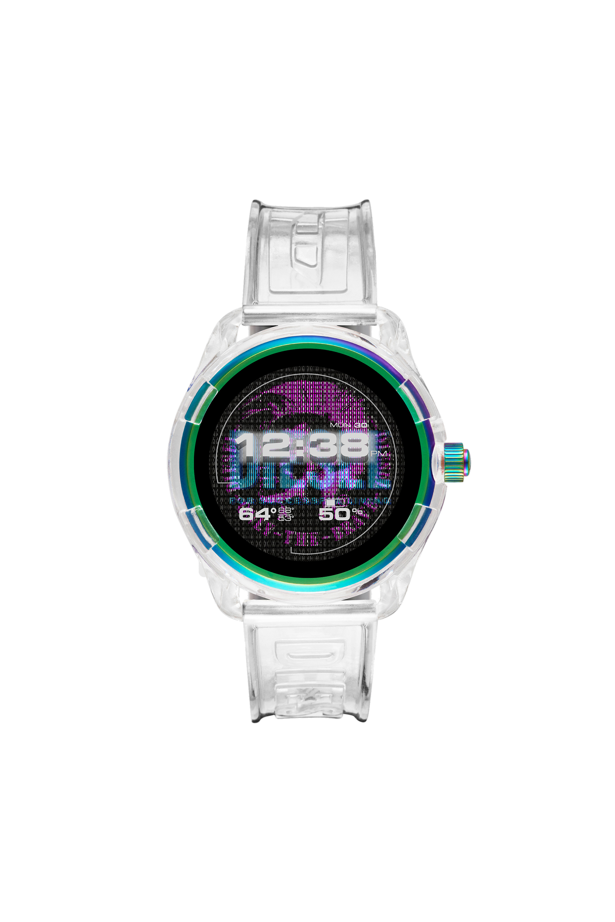 Diesel - DT2021, Man's Diesel On Fadelite Smartwatch - Clear Transparent in White - 1