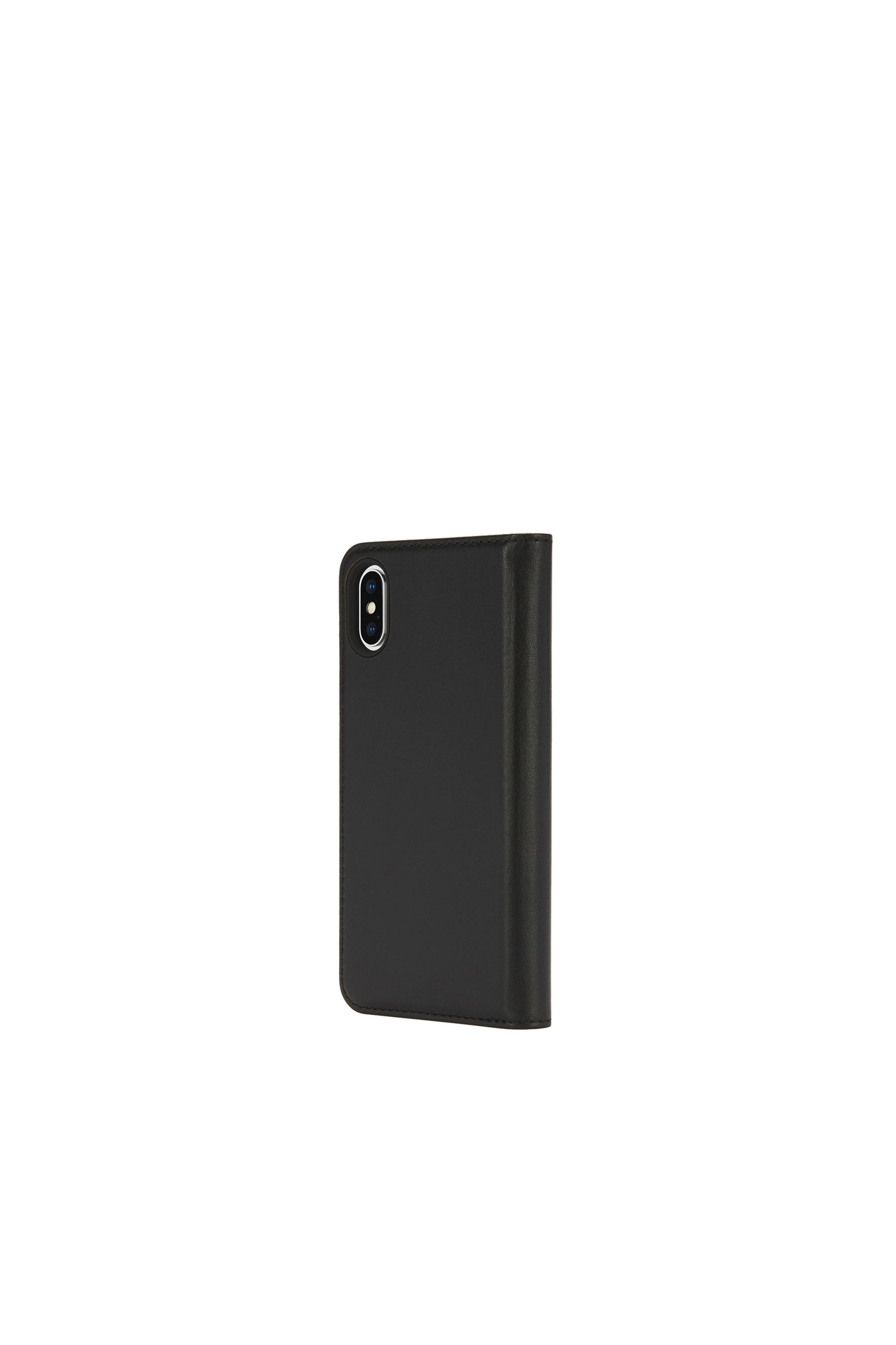 Diesel - SLIM LEATHER FOLIO IPHONE X, Unisex's Slim leather folio with logo, iPhone X in Black - 3