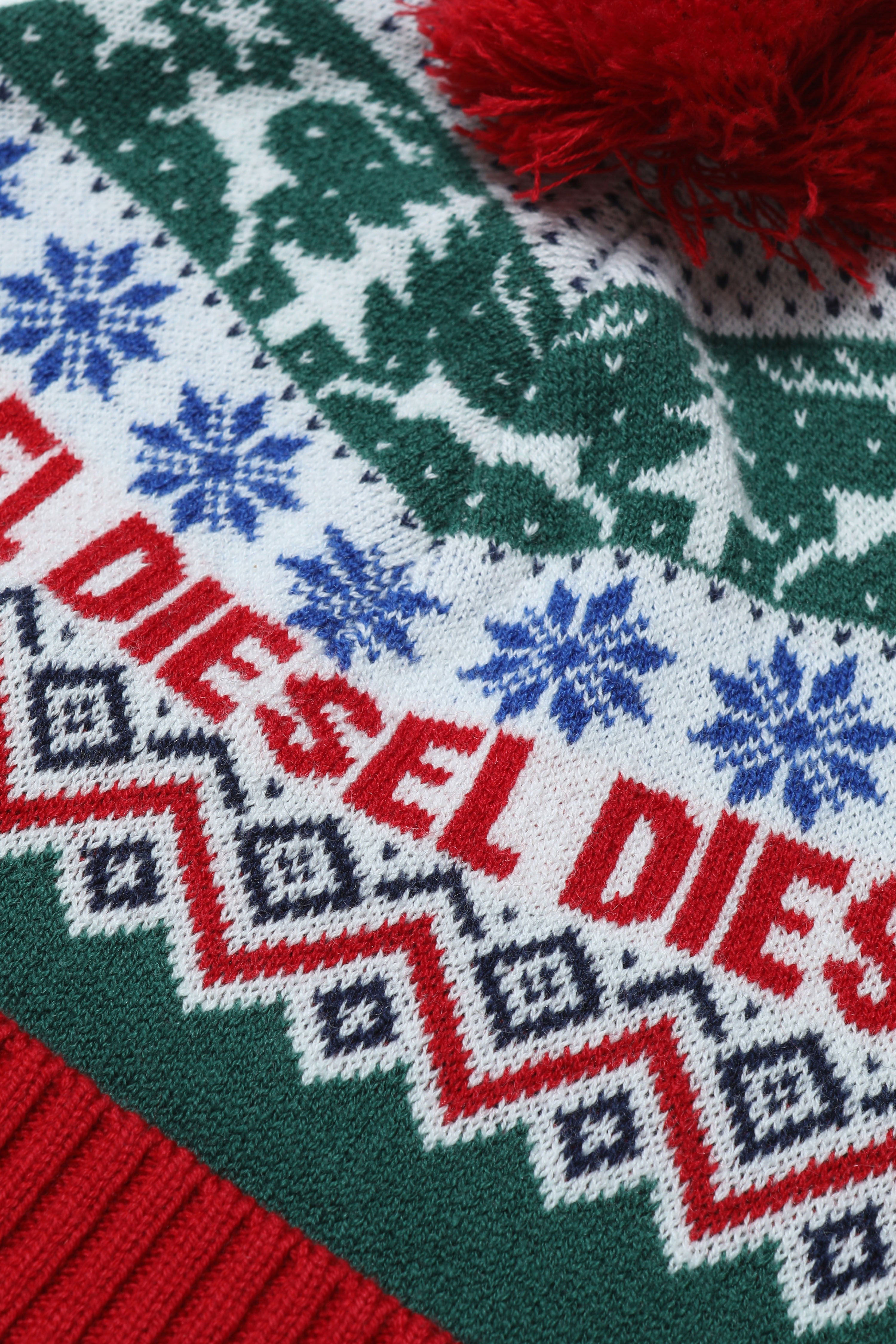 Diesel - FERRY CHR, Unisex's Christmas beanie in wool blend in Multicolor - 3