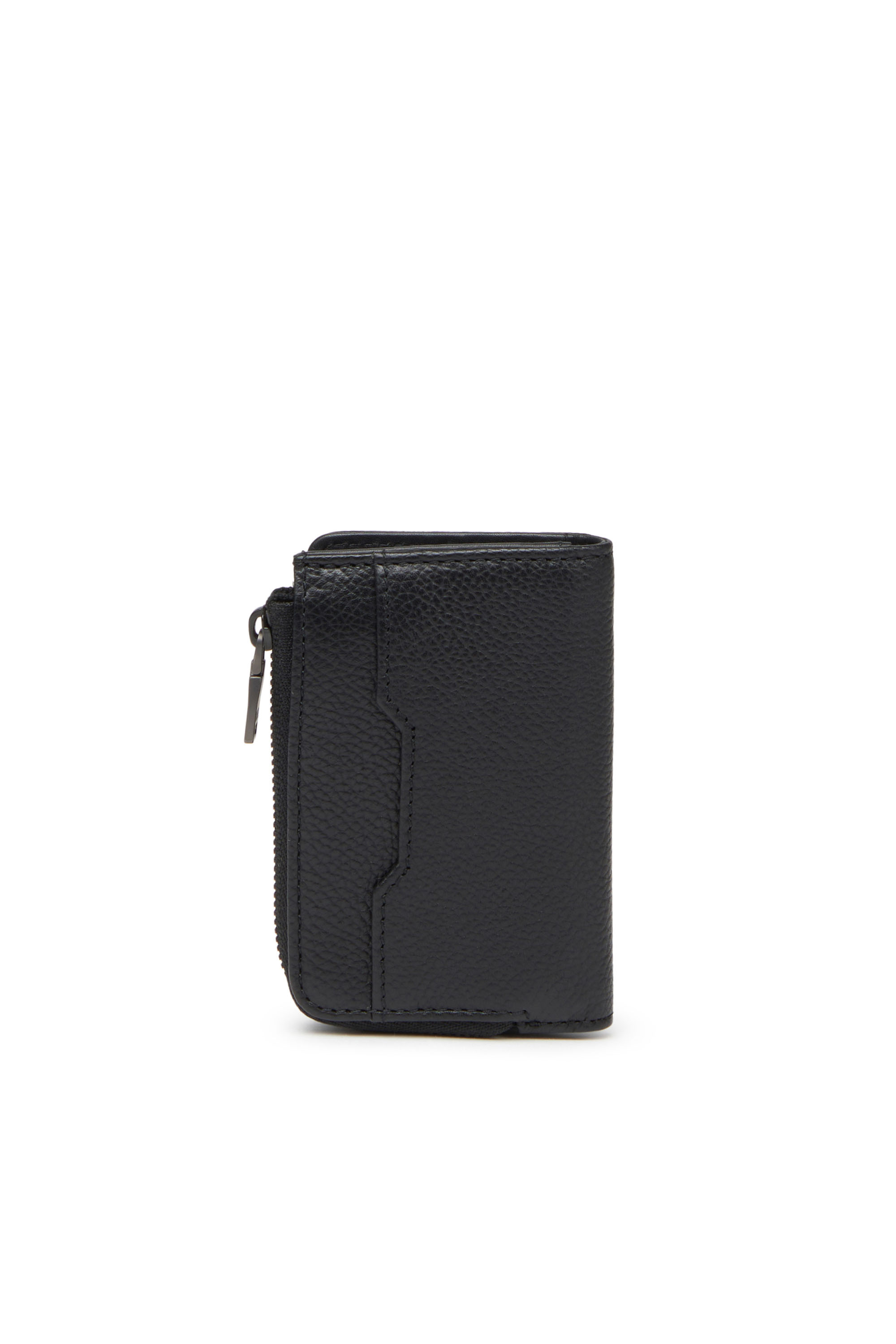 Diesel - L-ZIP KEY, Man's Key case in grained leather in Black - 2