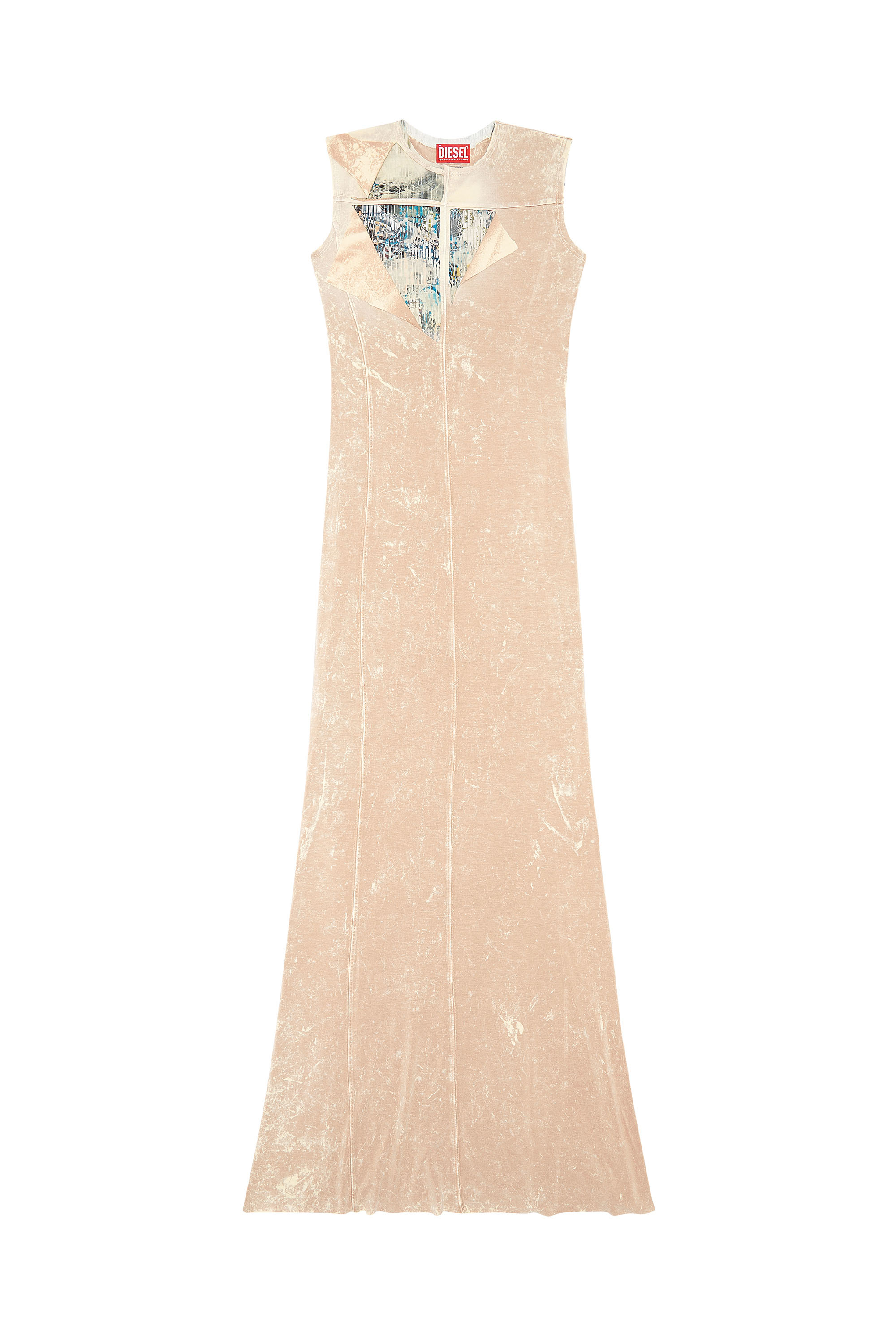 Diesel - D-TREATY, Woman's Double-layer dress with marble wash in Beige - 2