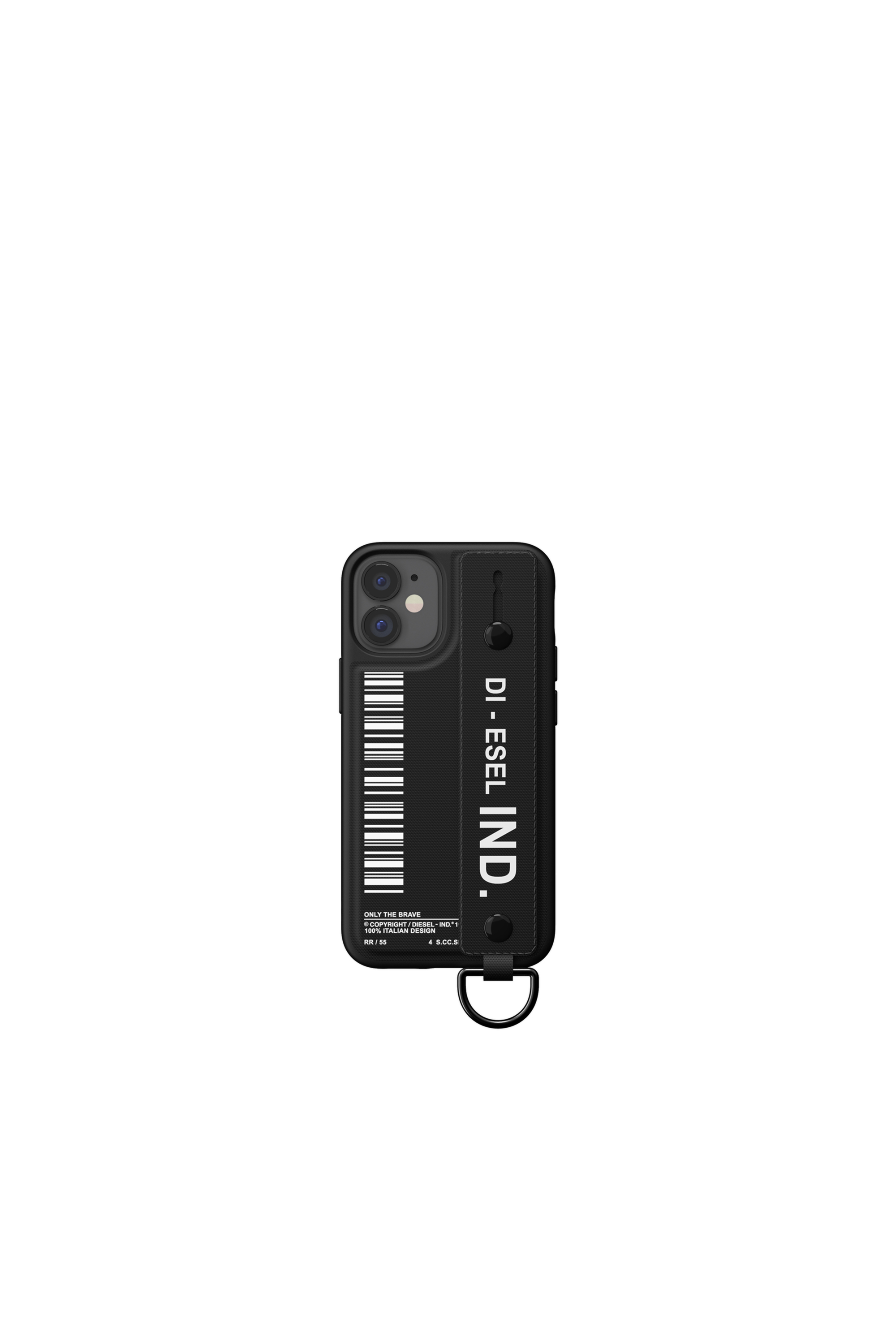 Diesel - 42524 STANDARD CASE, Unisex's Handstrap Case for iPhone 12 Mini in Black - 2