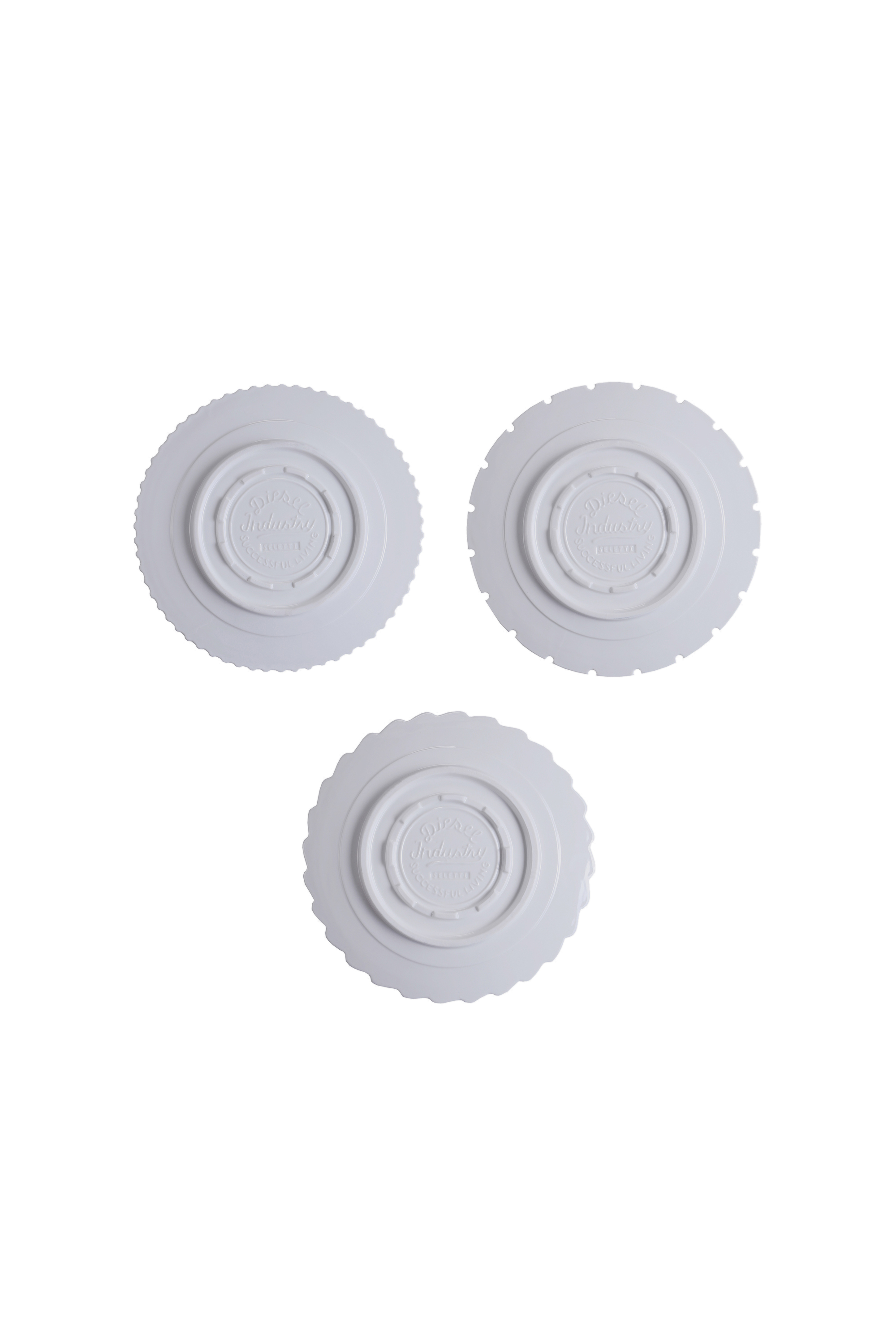 Diesel - 10915 MACHINE COLLEC, Unisex's Porcelain dinner plates, set of 3 in White - 2