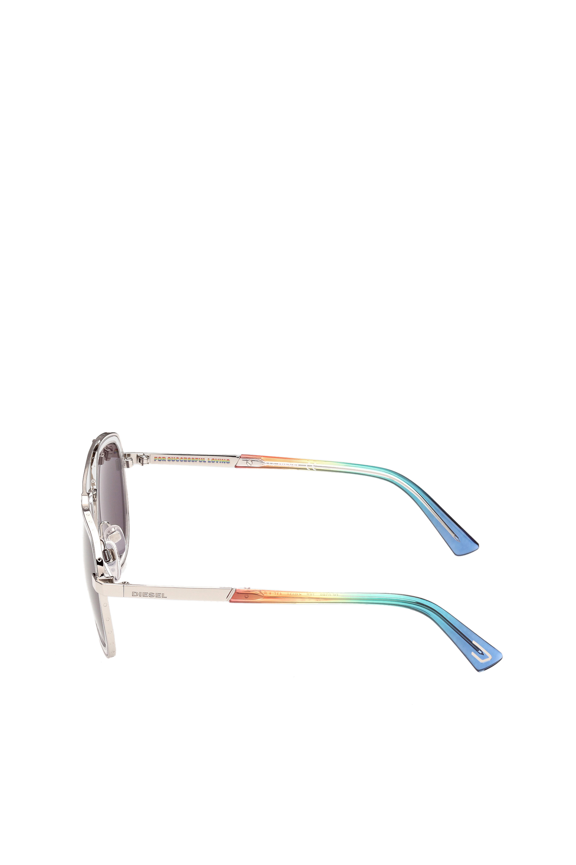 Diesel - DL0266, Unisex's Pilot glasses with "Pride" theme in Multicolor - 1