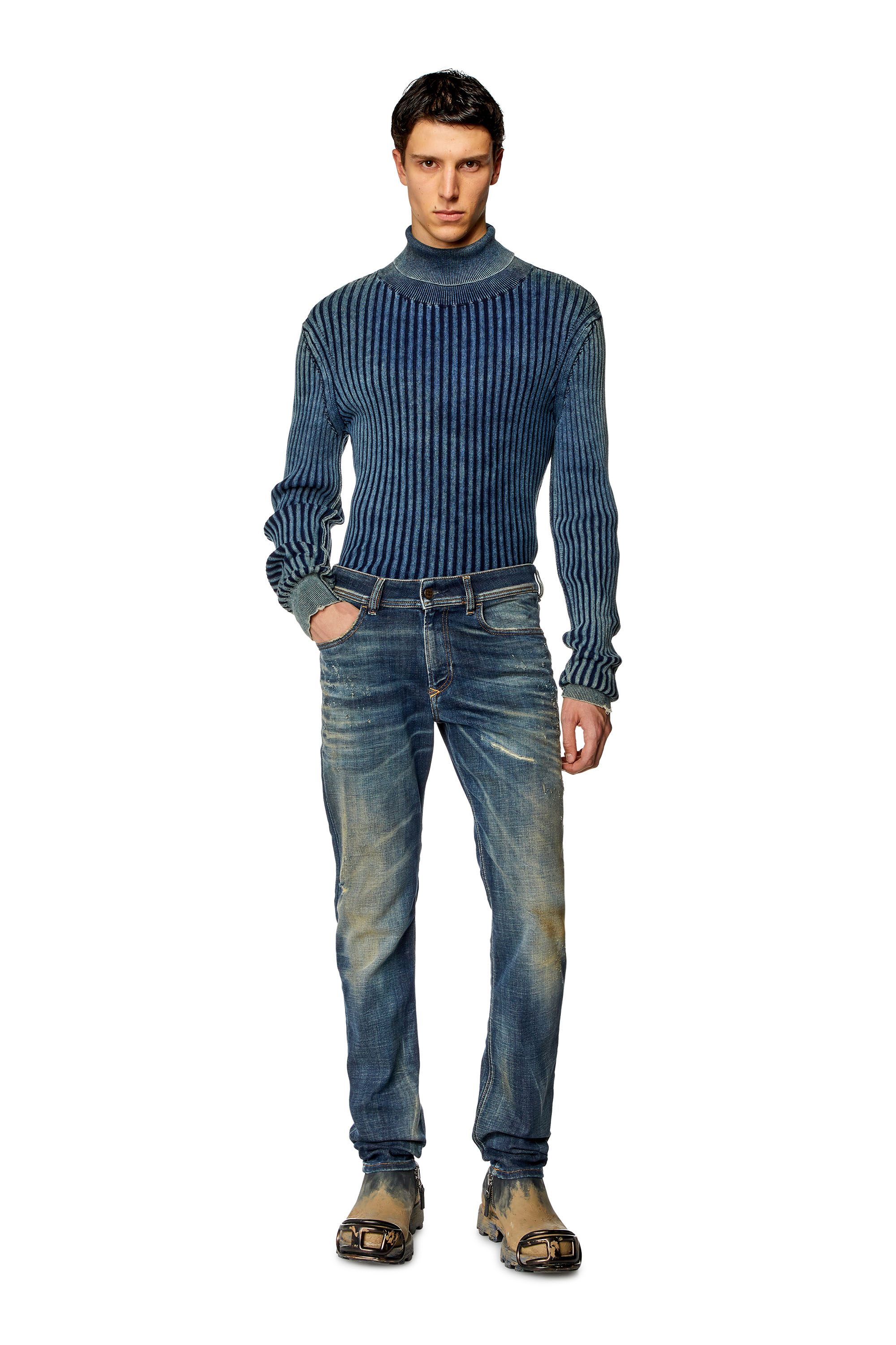 Diesel - Man's Skinny Jeans 1979 Sleenker 09H77, Dark Blue - 2