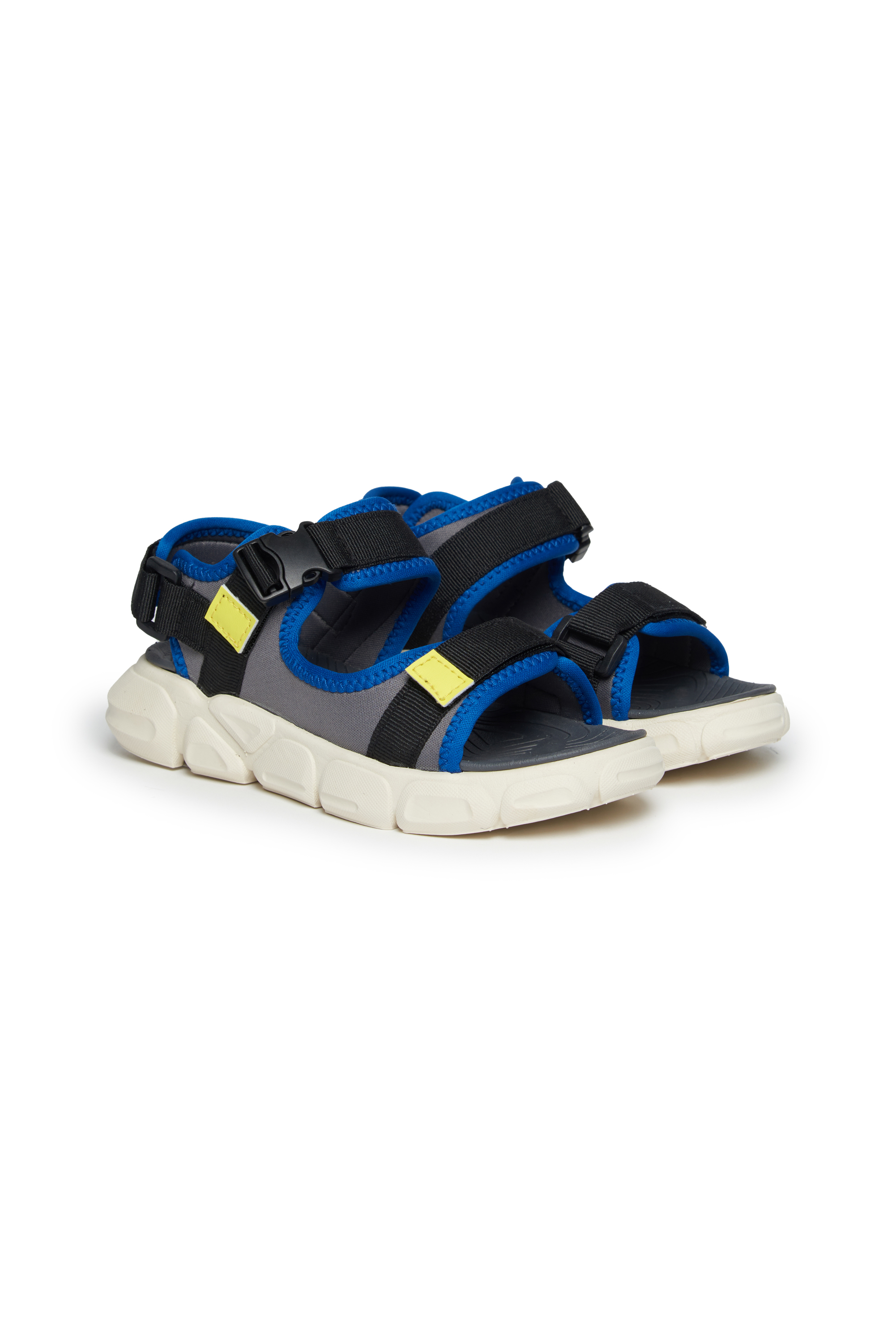 Diesel - S-PORT SX1 BK, Unisex's Velcro strap sandal with contrast trims in Grey/Blue - 2