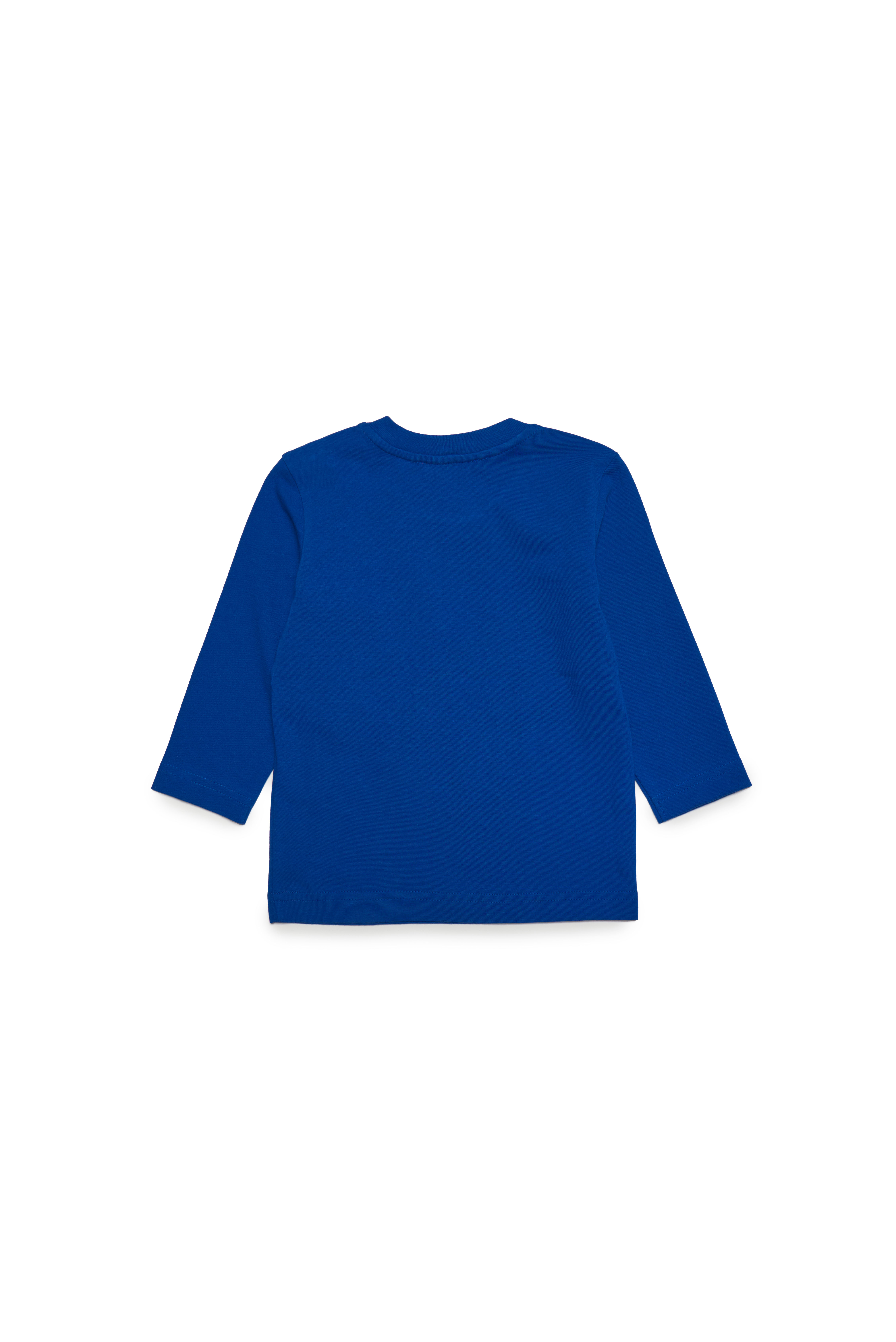Diesel - TVASELSB, Man's Long-sleeve T-shirt with dynamic logo in Blue - 2