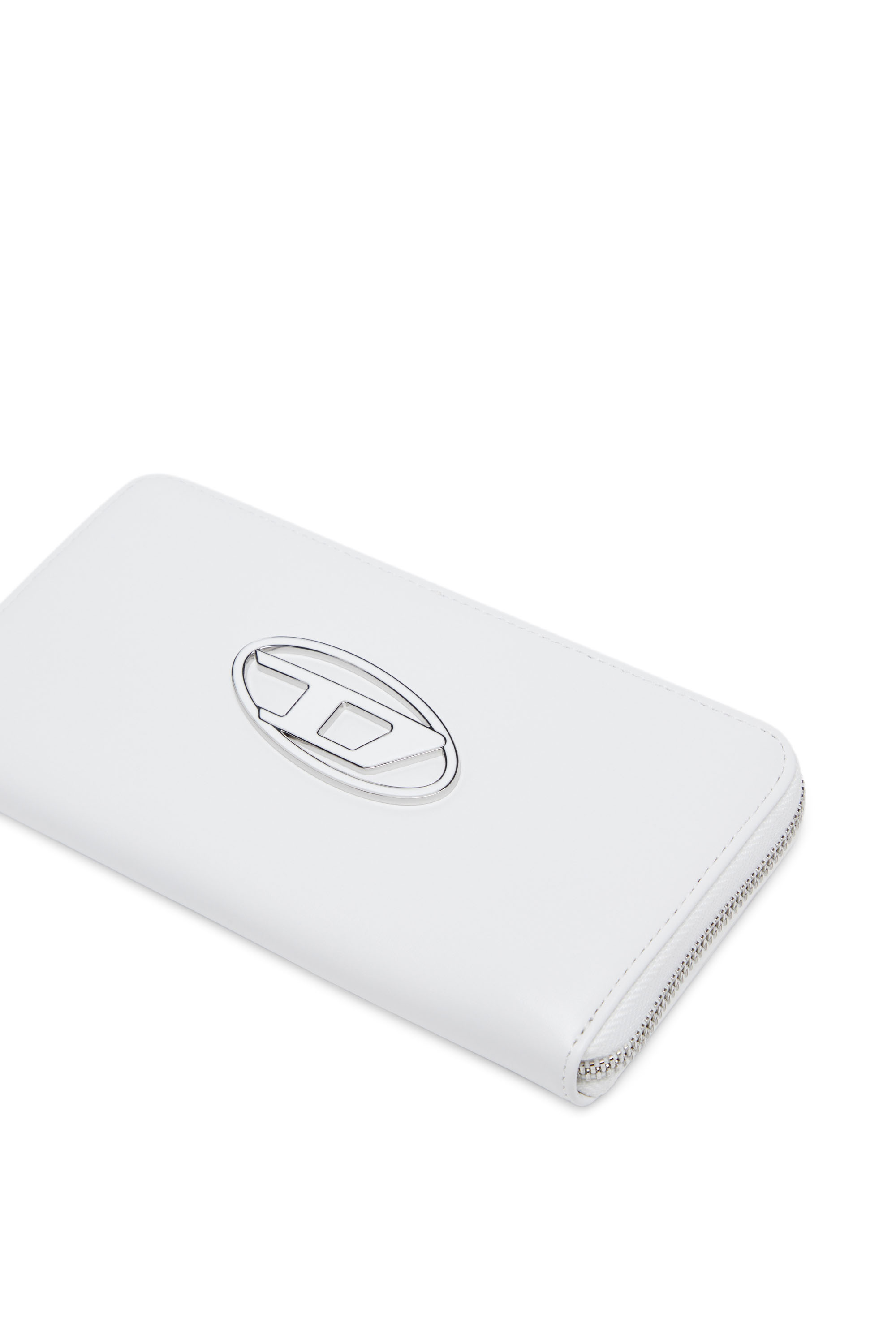 Diesel - GARNET, Woman's Zip-around wallet in nappa leather in White - 4