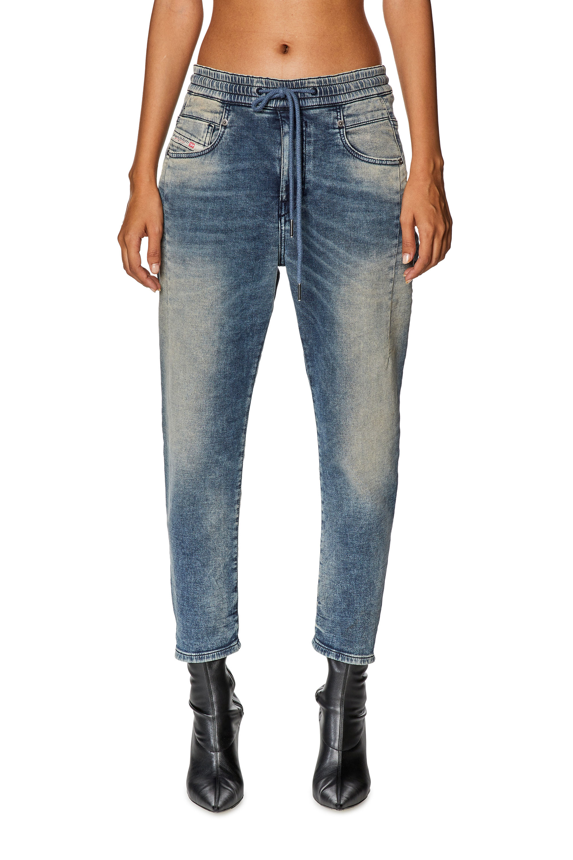 Diesel - Boyfriend 2041 D-Fayza Joggjeans® 068FN, Woman's Boyfriend 2041 D-Fayza Joggjeans® in Dark Blue - 1