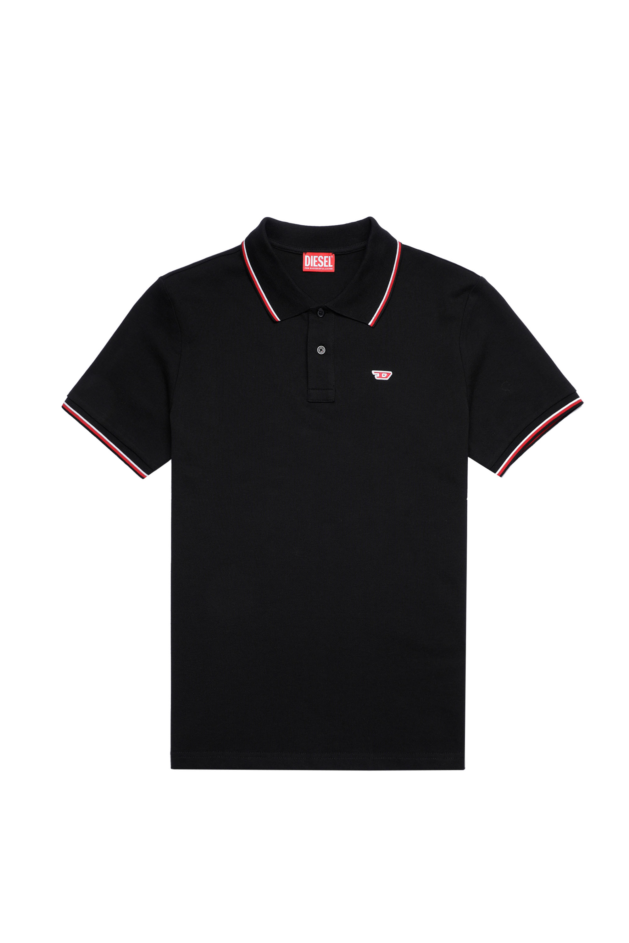 Diesel - T-SMITH-D, Man's Polo shirt with D logo in Black - 3