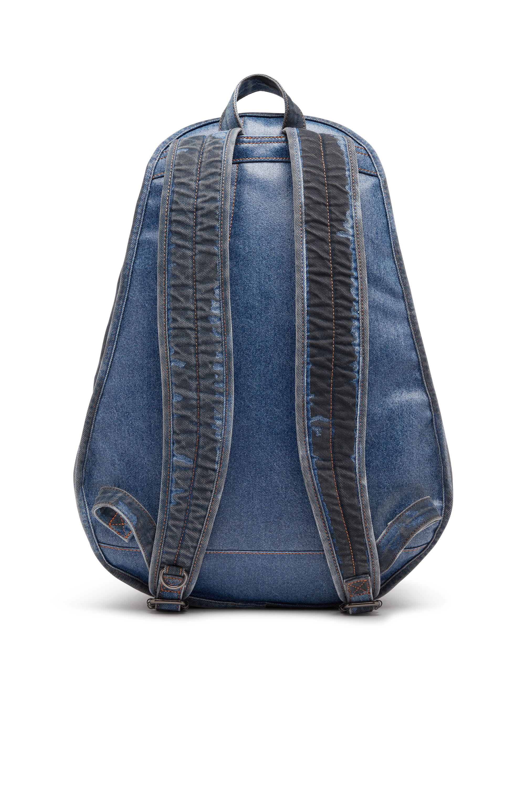 Diesel - RAVE BACKPACK, Unisex's Rave-Backpack in coated denim in Dark Blue - 2