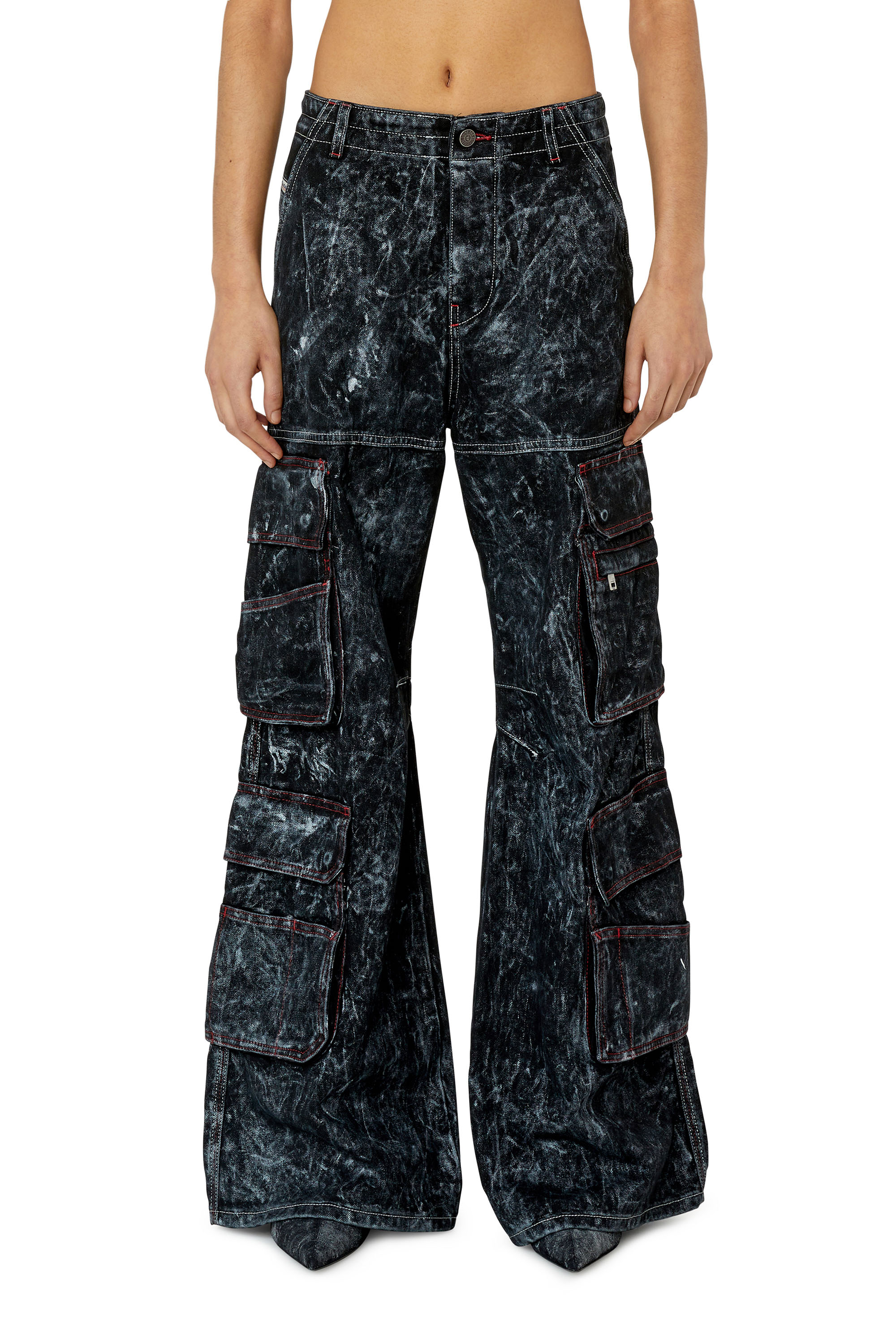 Diesel - Straight Jeans 1996 D-Sire 0EMAC, Woman's Straight Jeans - 1996 D-Sire in Black/Dark grey - 1