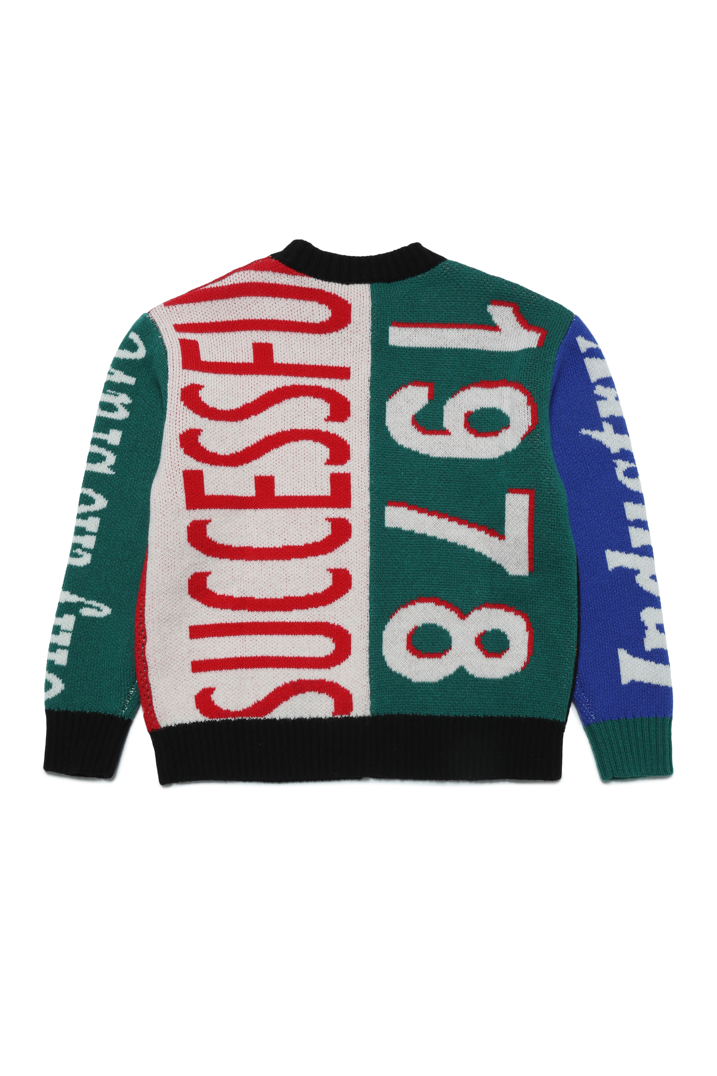 Diesel - KEYWO OVER, Unisex's Logo-jacquard jumper in wool blend in Multicolor - 2