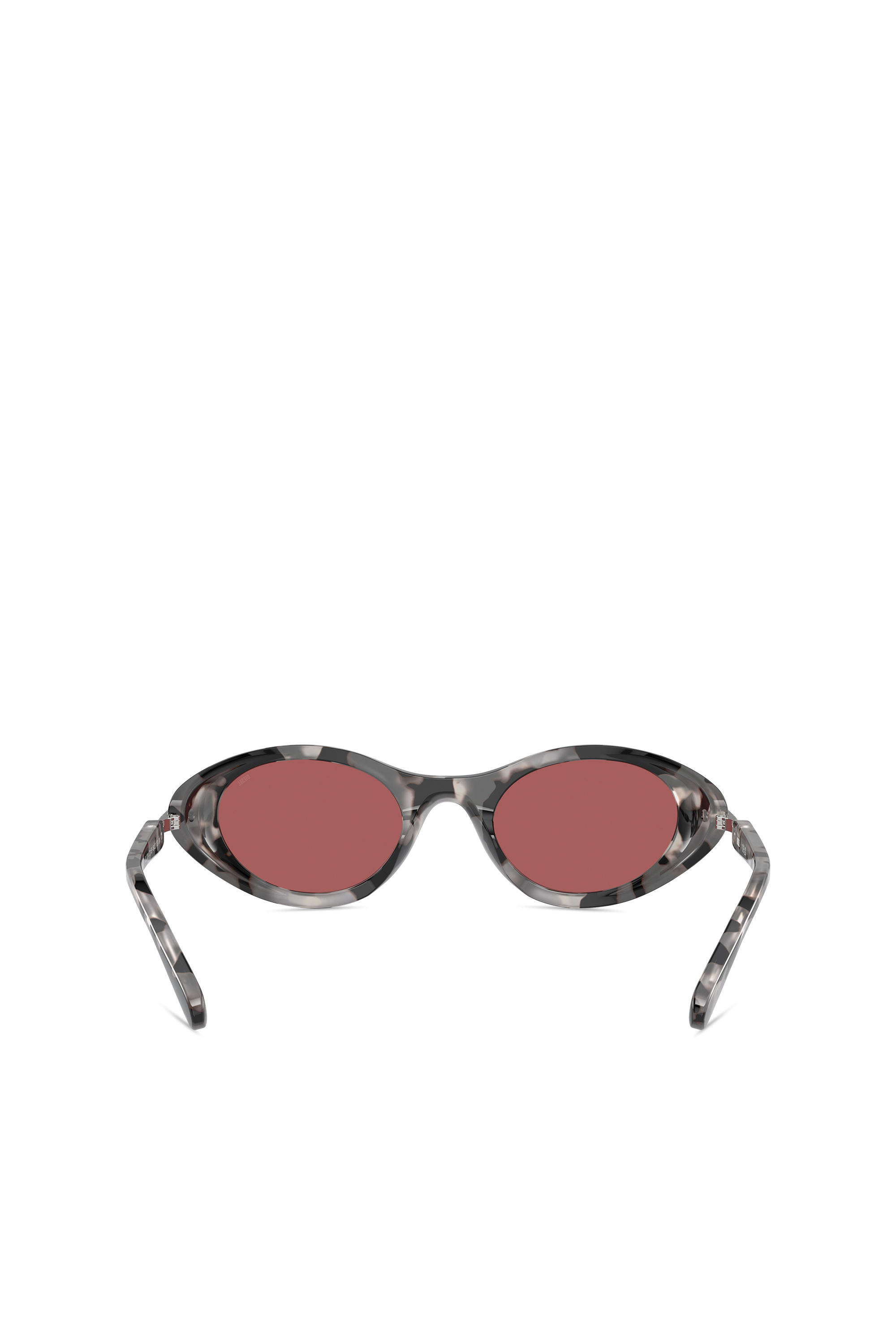 Diesel - 0DL2004, Unisex's Wrap-around shape sunglasses in Grey Havana/Red - 4