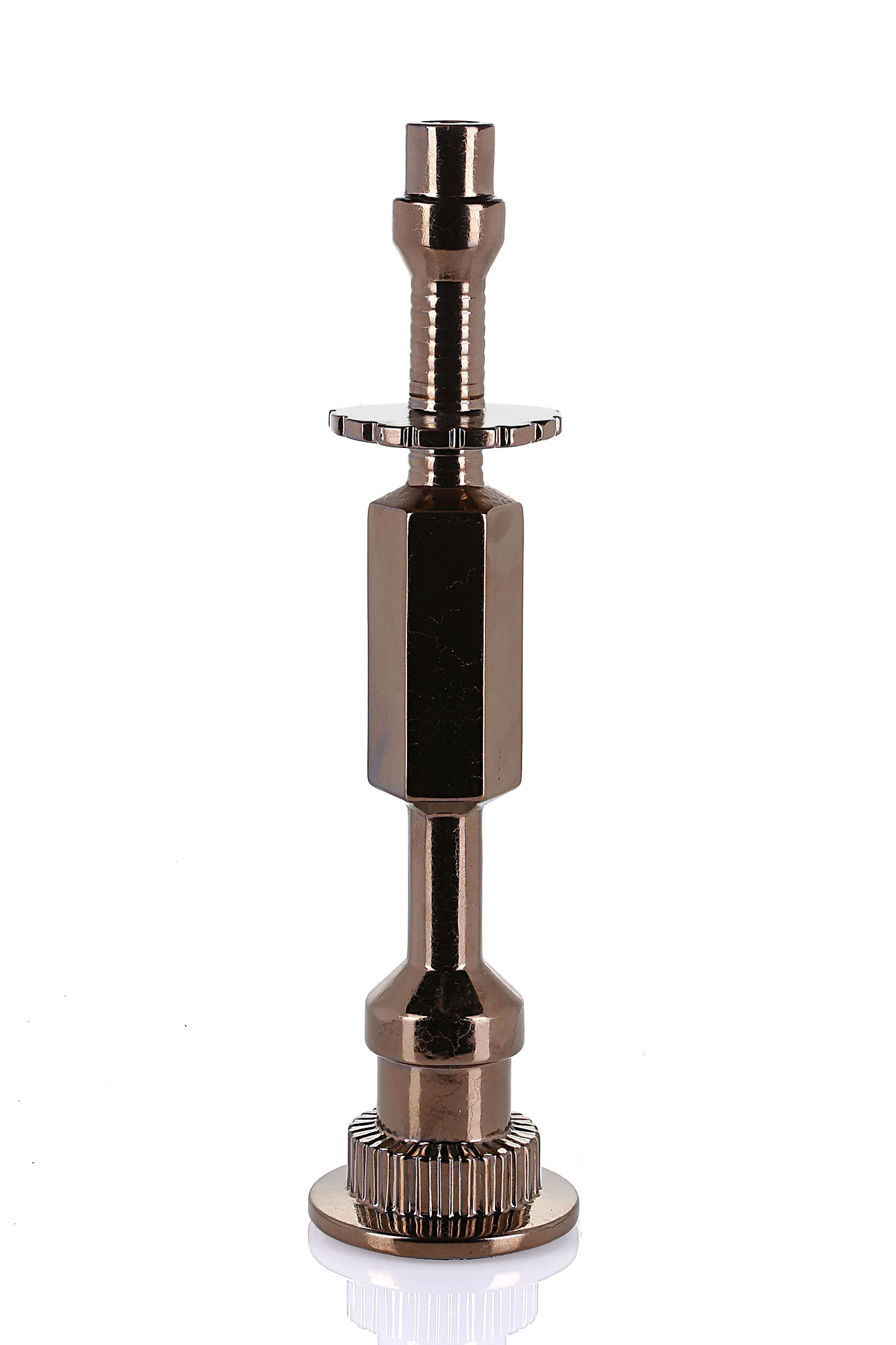 Diesel - 10952 TRANSMISSION, Unisex's Bronze big porcelain candleholder in Bronze - 1