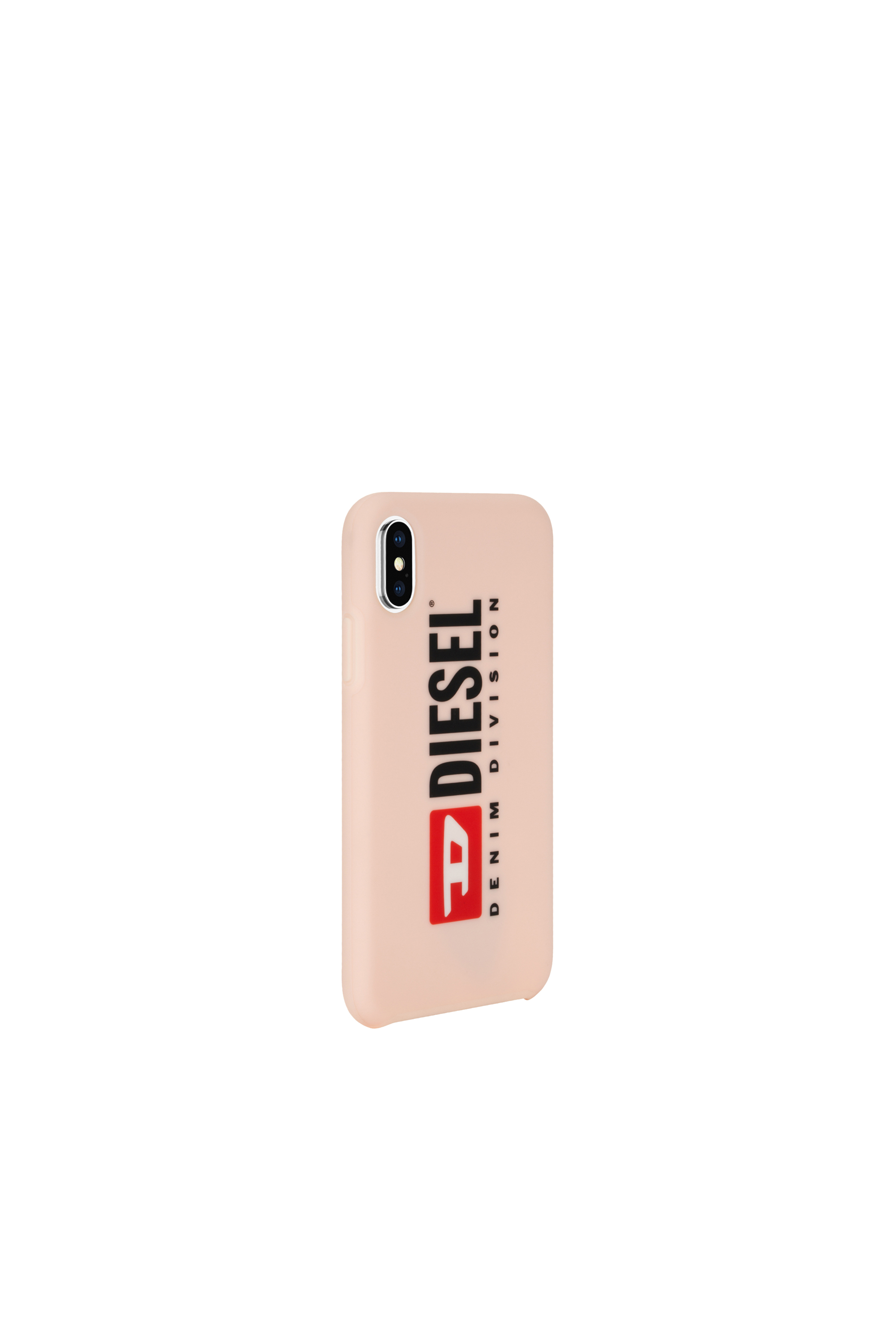 Diesel - DIESEL PRINTED CO-MOLD CASE FOR IPHONE XS & IPHONE X, Woman's Soft touch logo blush case, iPhone XS & iPhone X in Face Powder - 4