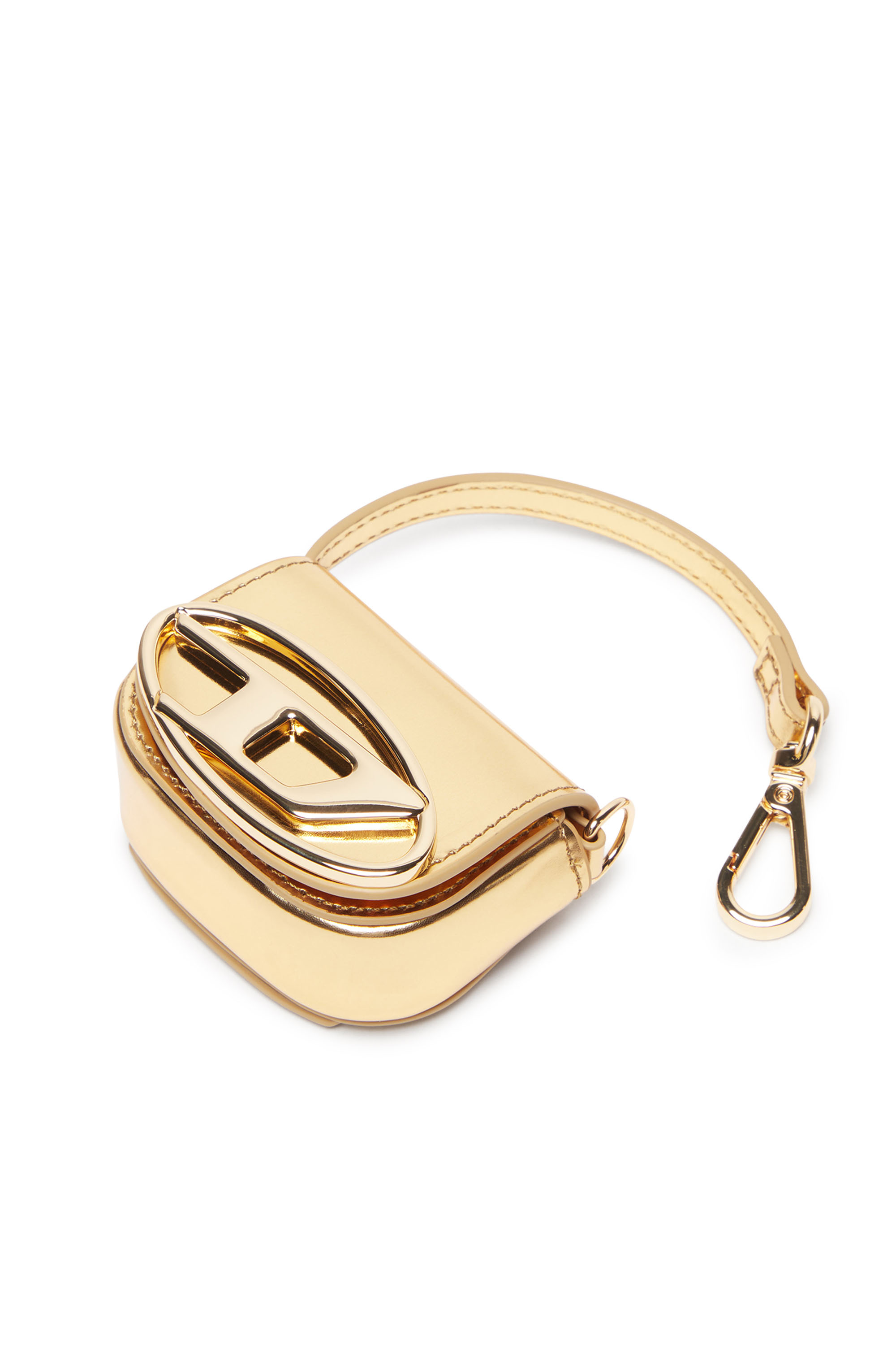 Diesel - 1DR XXS, Woman's Bag charm in metallic leather in Gold - 4