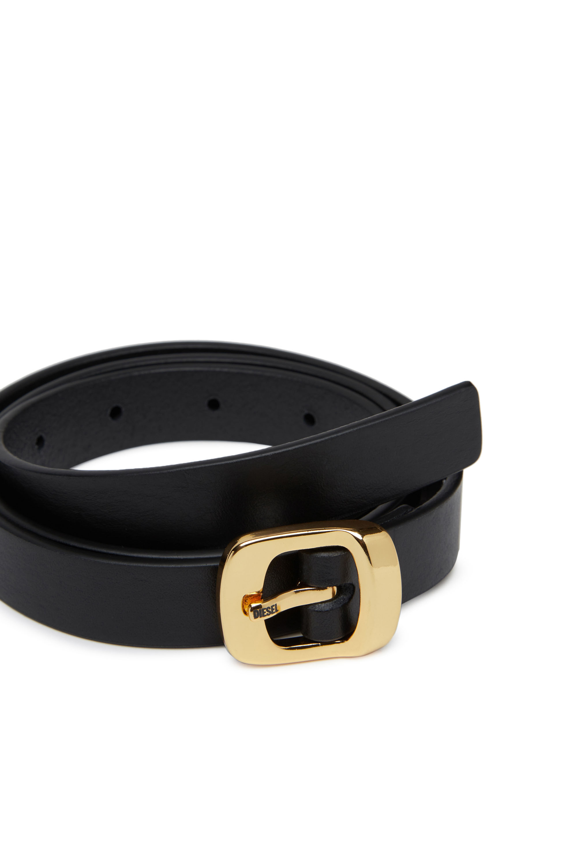Diesel - B-FRAME 20, Woman's Slim leather belt in Black - 3