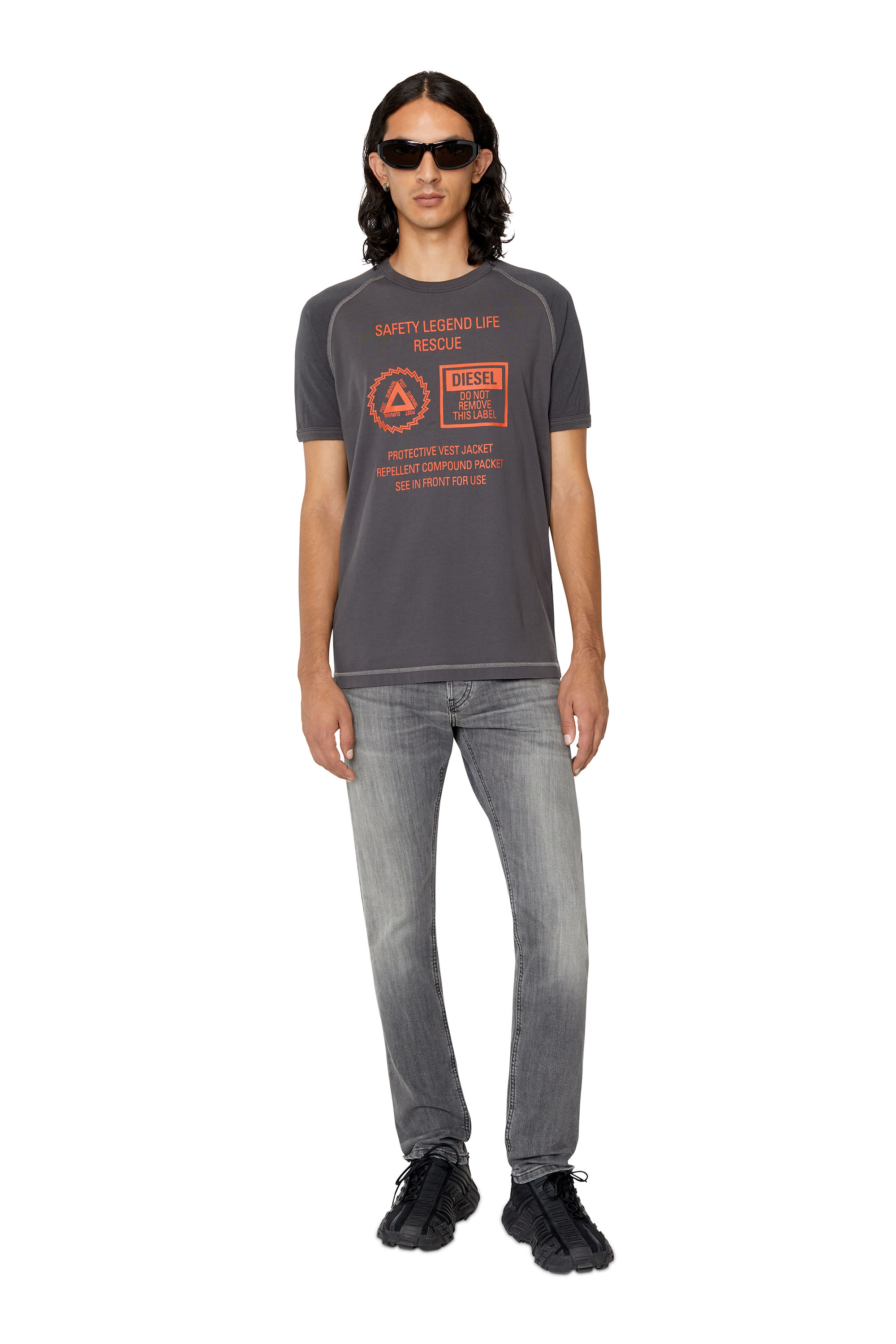 Diesel - Slim Jeans D-Luster 0BJAX, Man's Slim Jeans - D-Luster in Black/Dark grey - 2