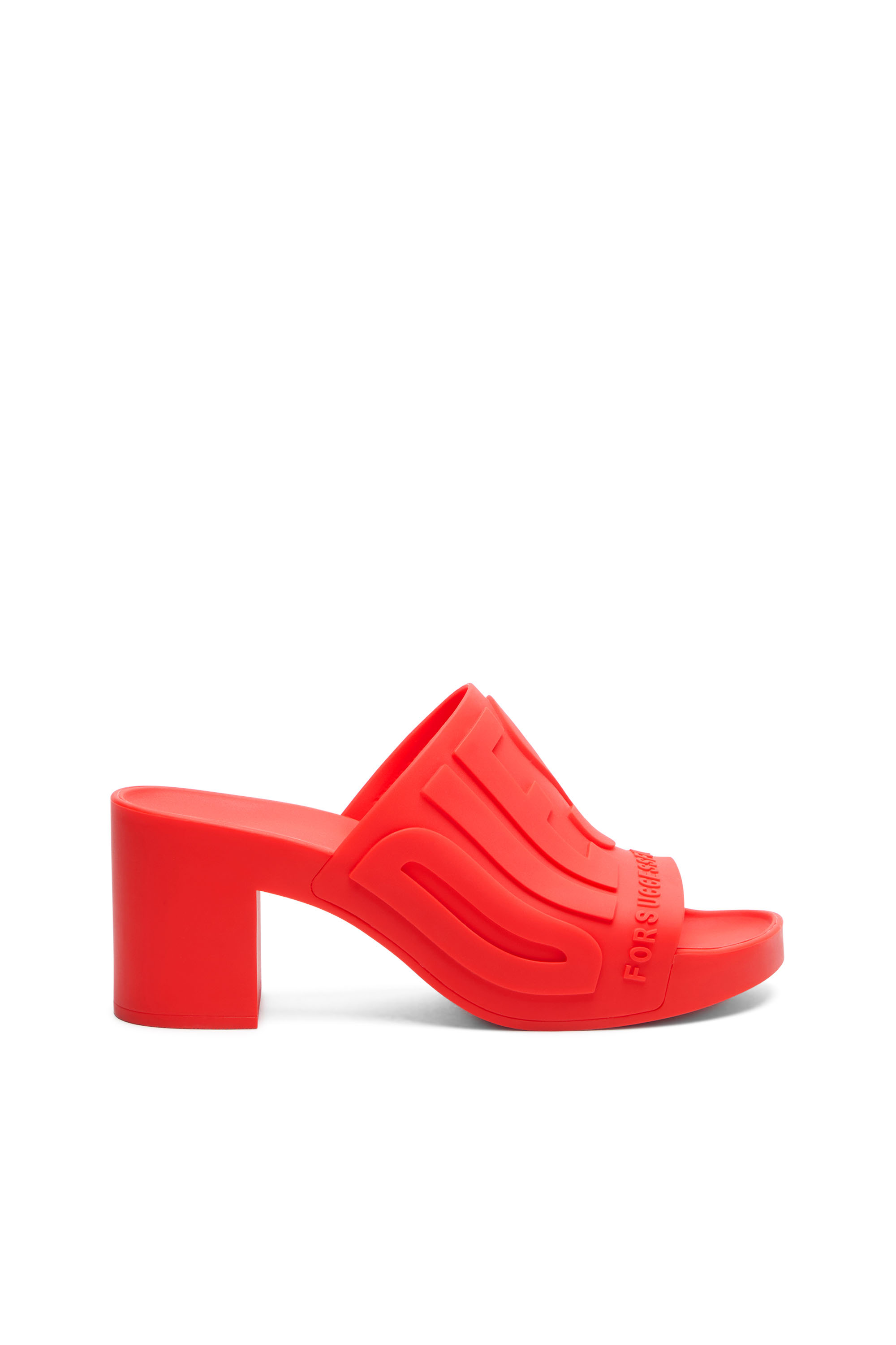 Diesel - SA-PAMELA H, Woman's Sa-Pamela-Heeled rubber pool slides in Red - 1