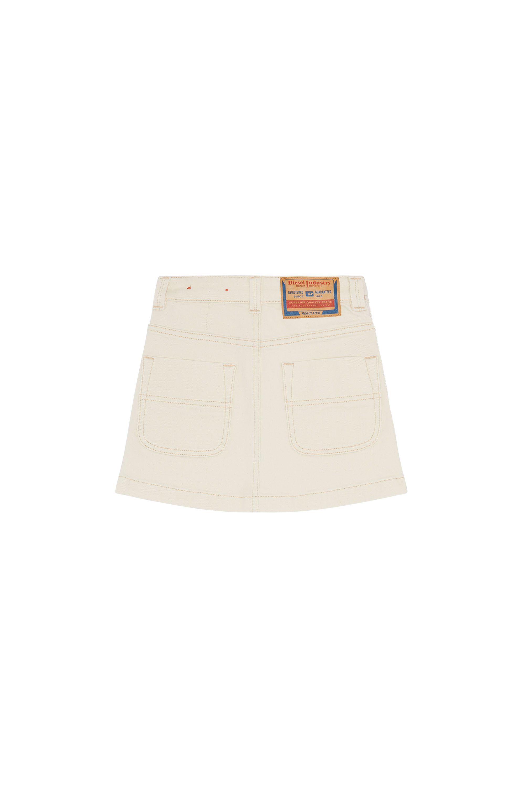 Diesel - GEALBUS, Woman's Denim mini skirt in White - 2
