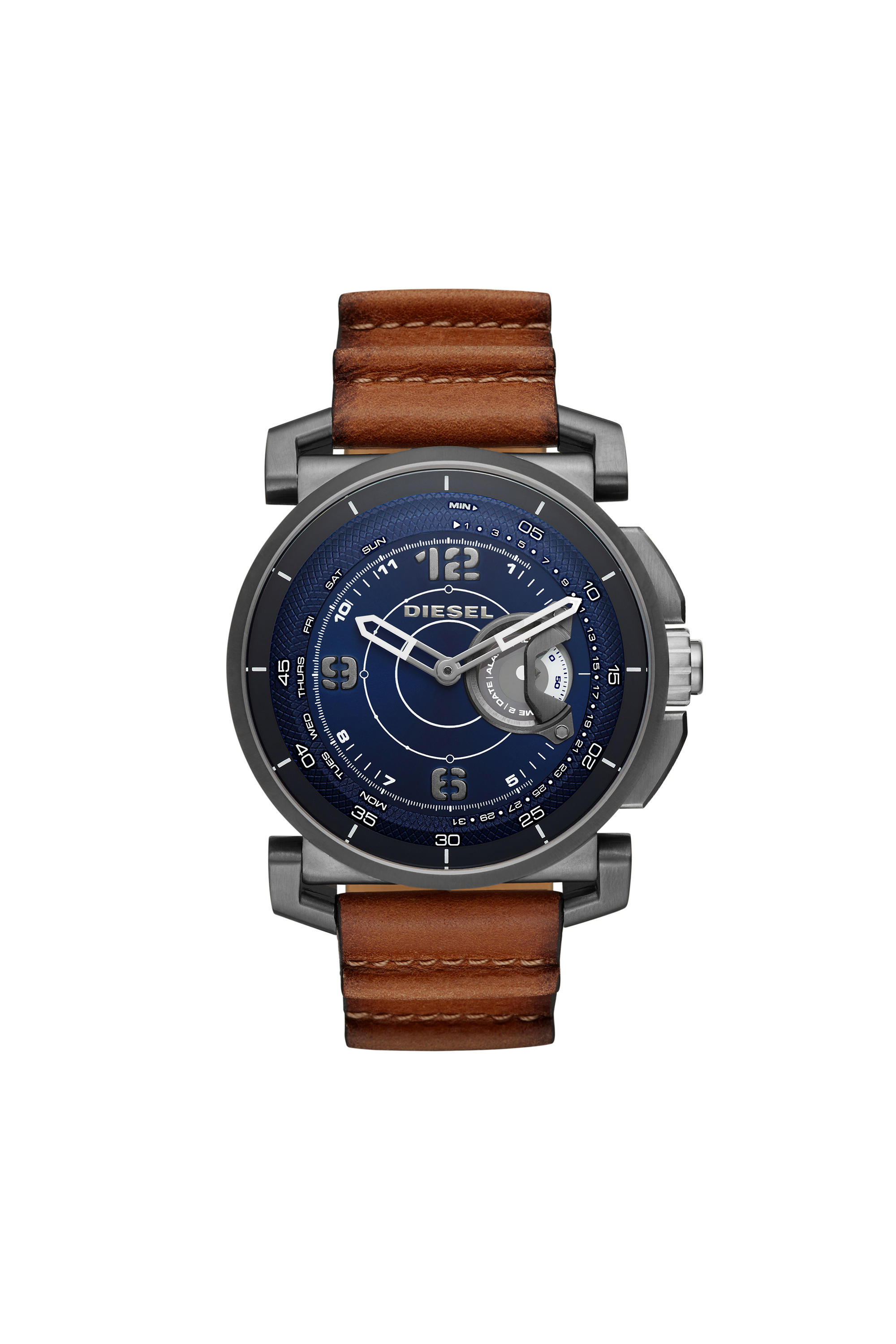 Diesel - DT1003, Unisex's Dark brown hybrid smartwatch, 47 mm in Brown - 2