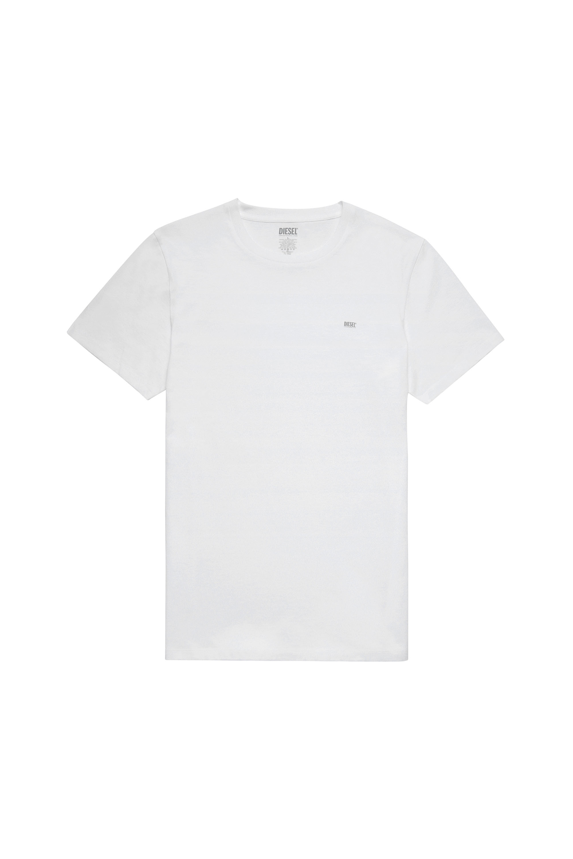 Diesel - UMTEE-RANDAL-TUBE-TWOPACK, Man's Two-pack of T-shirts with logo print in White - 2