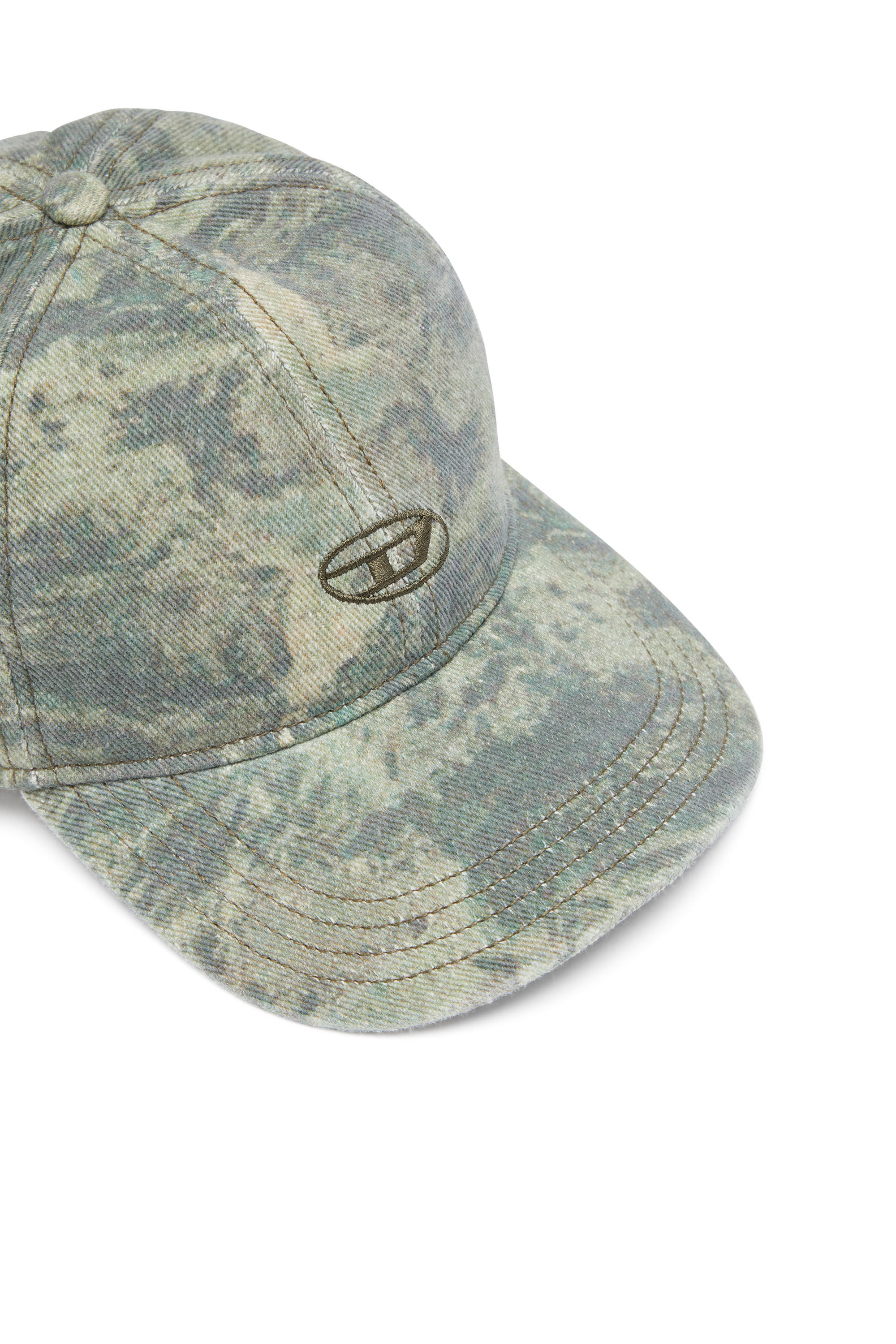 Diesel - C-NIMS-CMF, Man's Baseball cap with Planet print in Green - 3