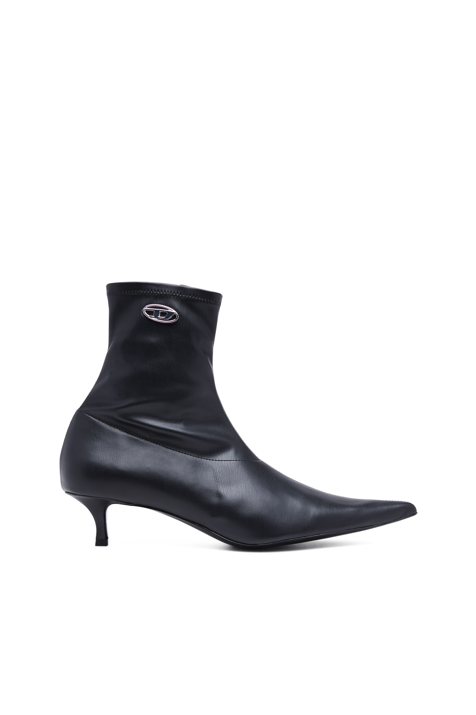 Diesel - D-KITTIE AB, Woman's D-Kittie AB - Kitten-heel ankle boots in Black - 1