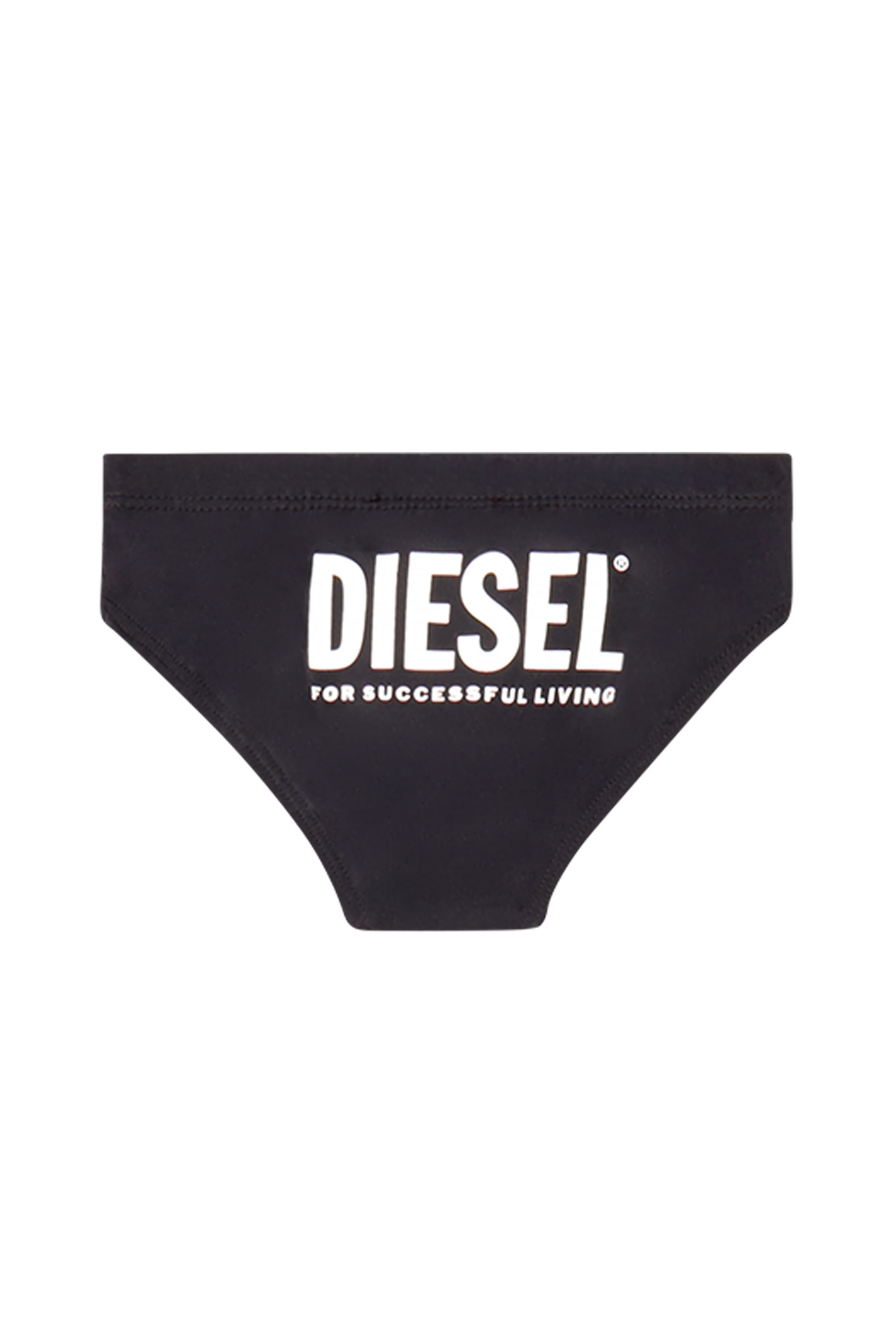 Diesel - MILVOB, Man's Swim briefs with maxi logo in Black - 2