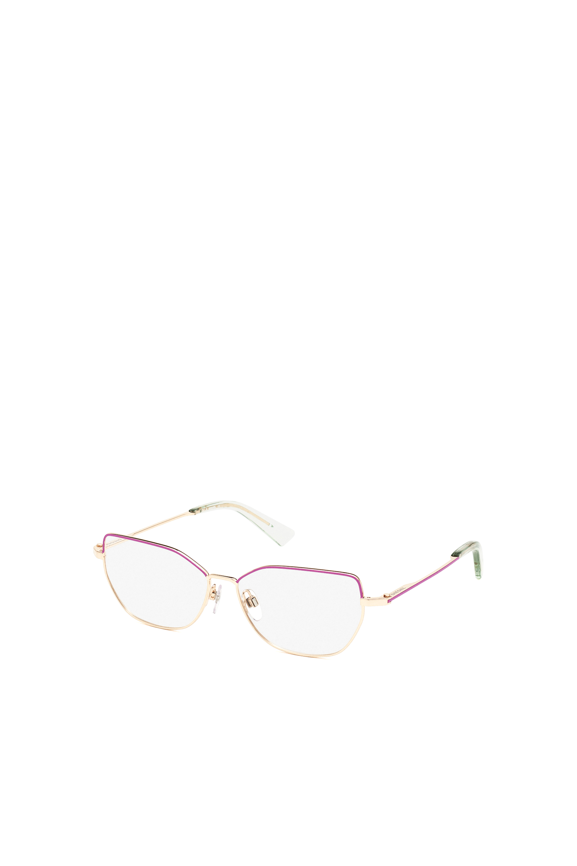Diesel - DL5355, Woman's Metal cat-eye eyeglasses in Pink - 2
