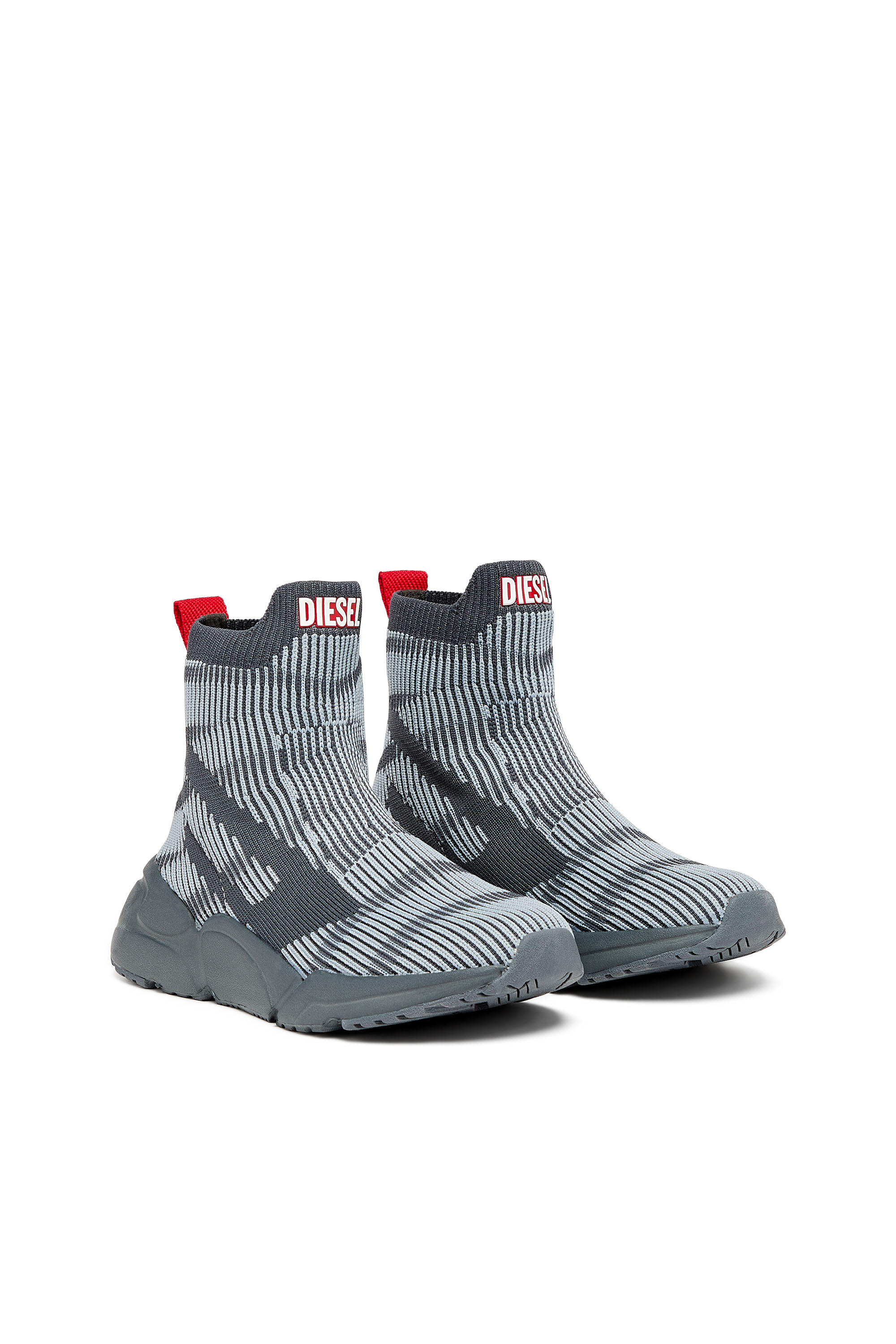 Diesel - S-MILLENIUM YO, Unisex's Sock sneakers with  jacquard D logo in Grey - 2